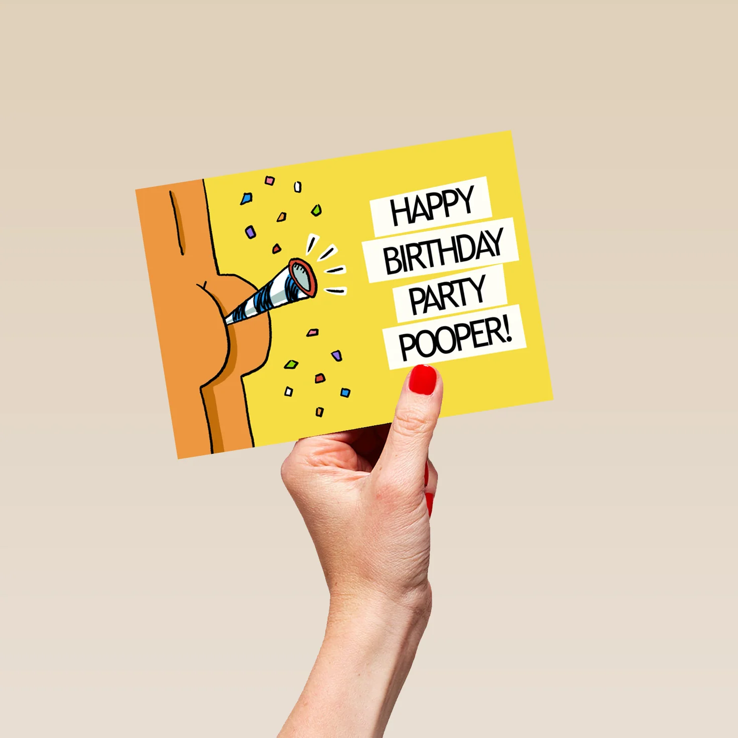 Personalised Party Popper Funny Birthday Card - Image 5