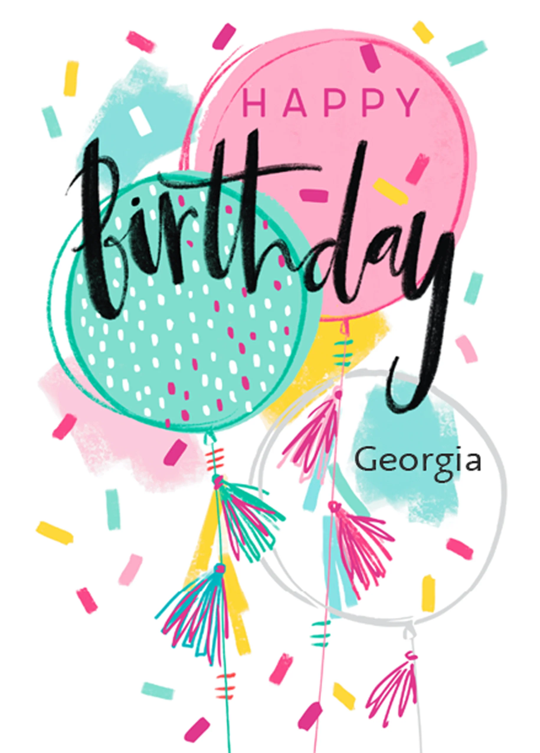 Personalised Party Poppers Confetti Sister Card