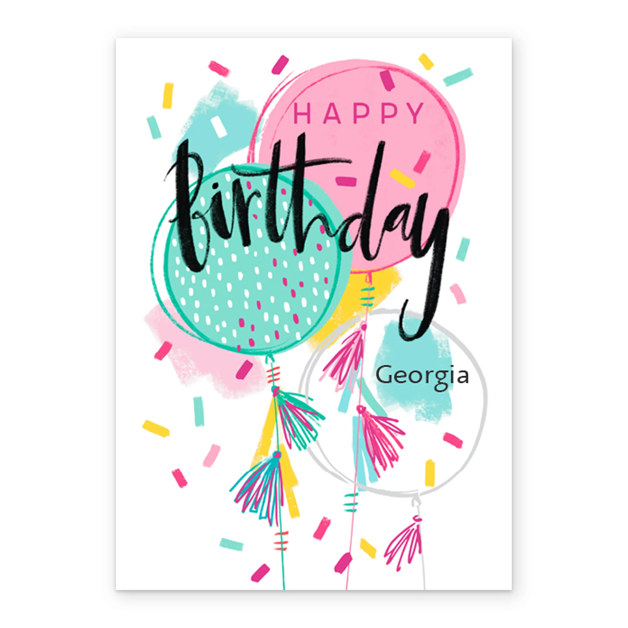 Personalised Party Poppers Confetti Sister Card - Image 2