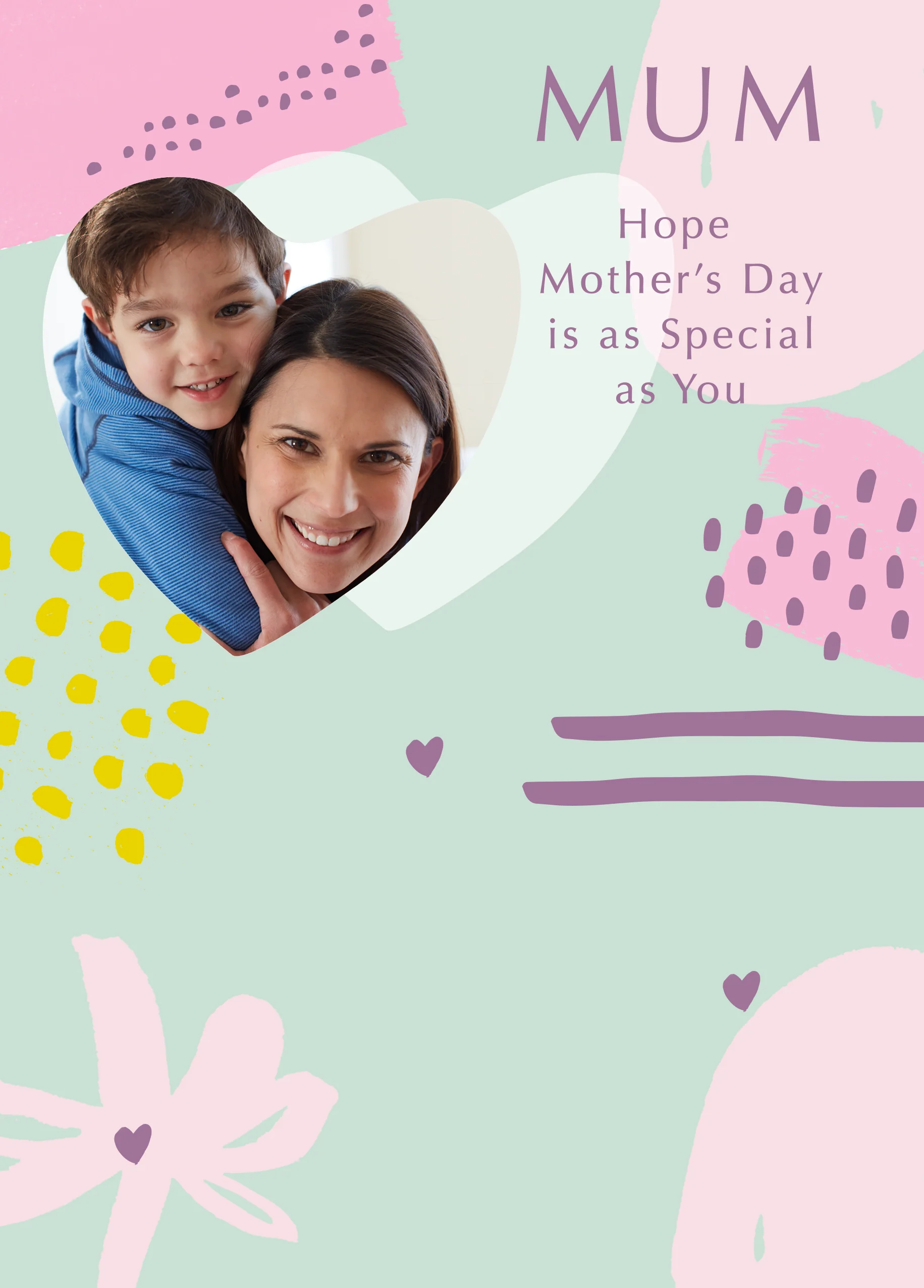 Personalised Pastel Mother's Day Photo Upload Card For Mum