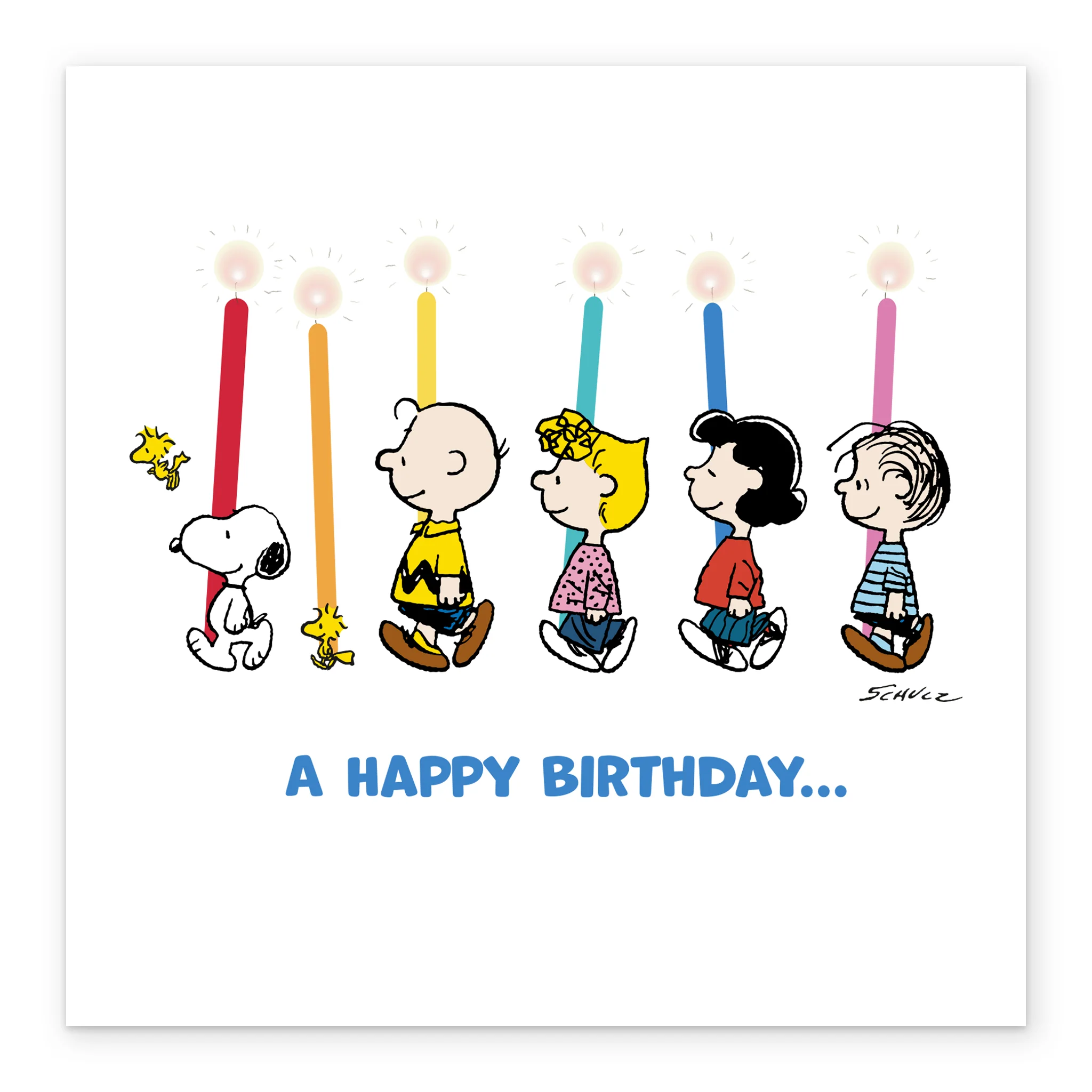 Personalised PEANUTS™️ 'Candle Parade' Birthday Card - Image 2