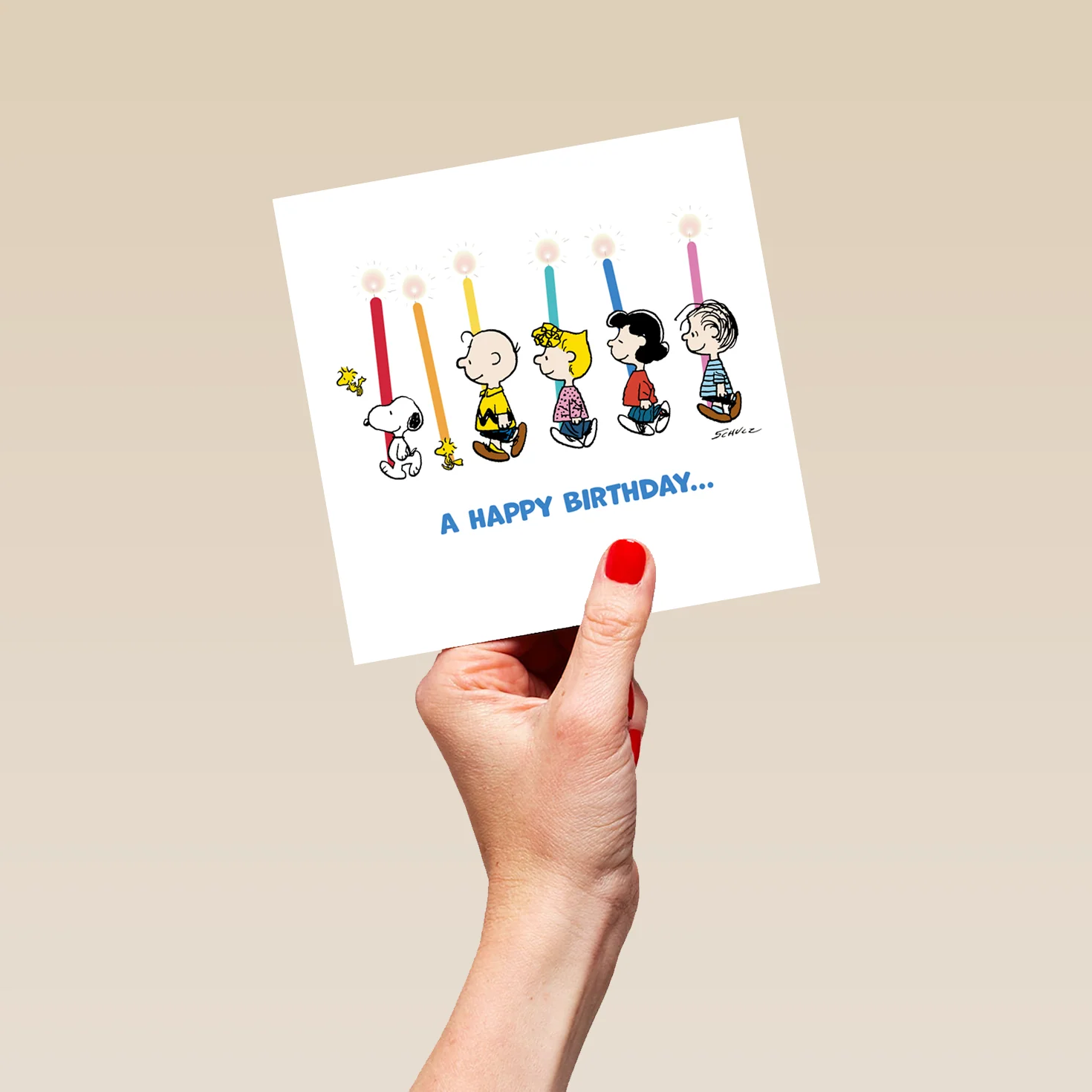 Personalised PEANUTS™️ 'Candle Parade' Birthday Card - Image 5