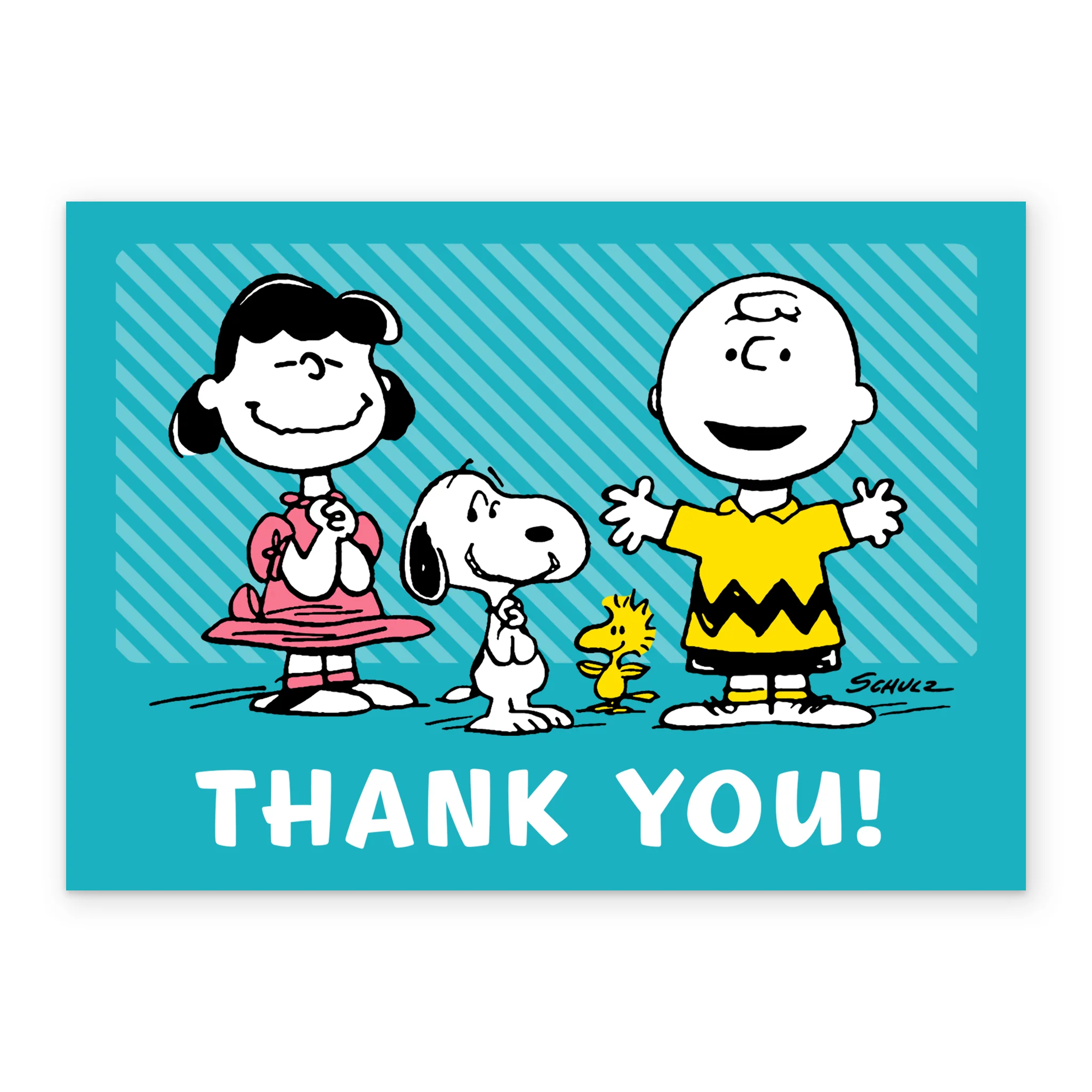 Personalised PEANUTS™ Charlie Brown & SNOOPY Thank You Card - Image 2
