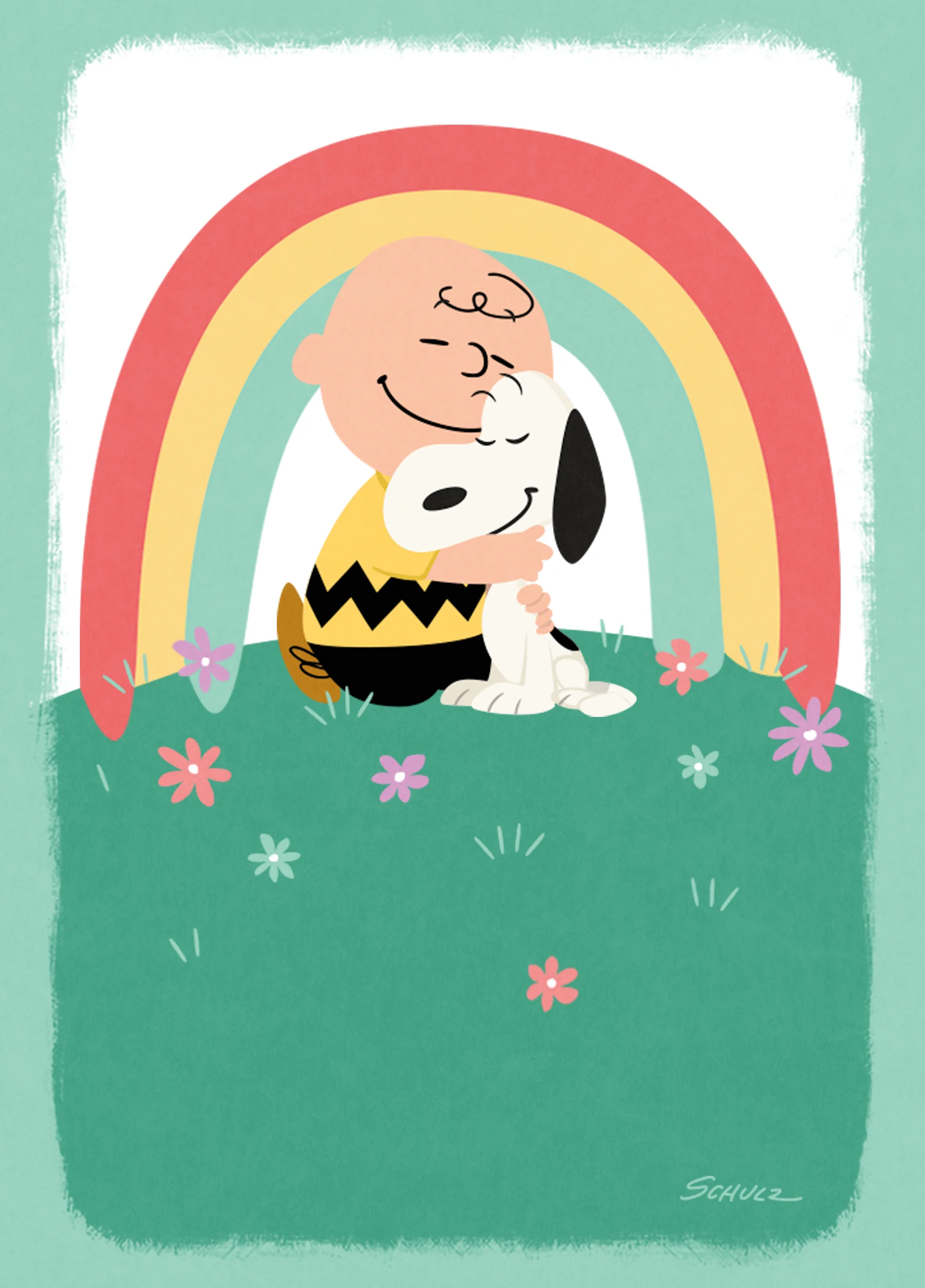 Personalised PEANUTS™ Charlie Brown & SNOOPY Thinking of You Card