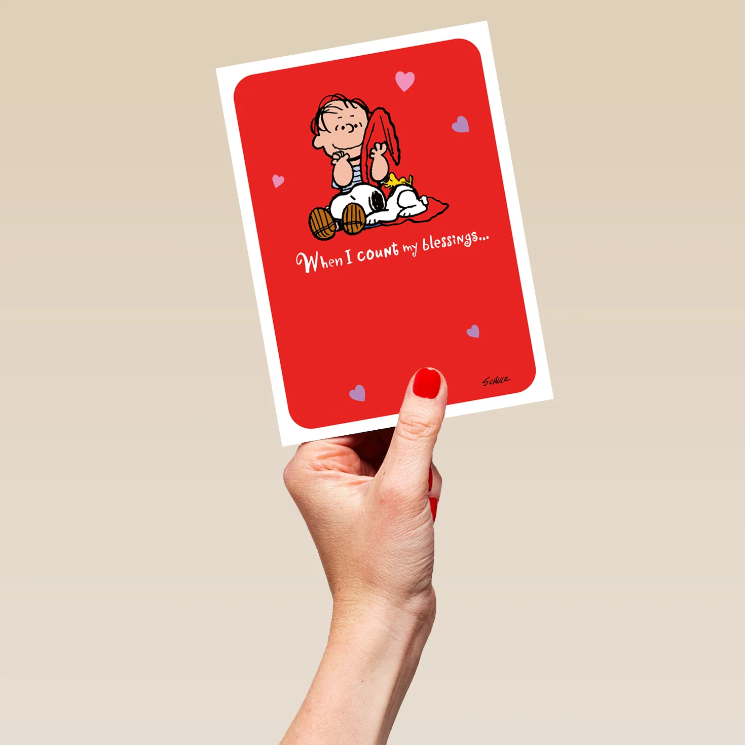 Personalised PEANUTS™️ 'Count My Blessings' Valentine's Day Card - Image 5
