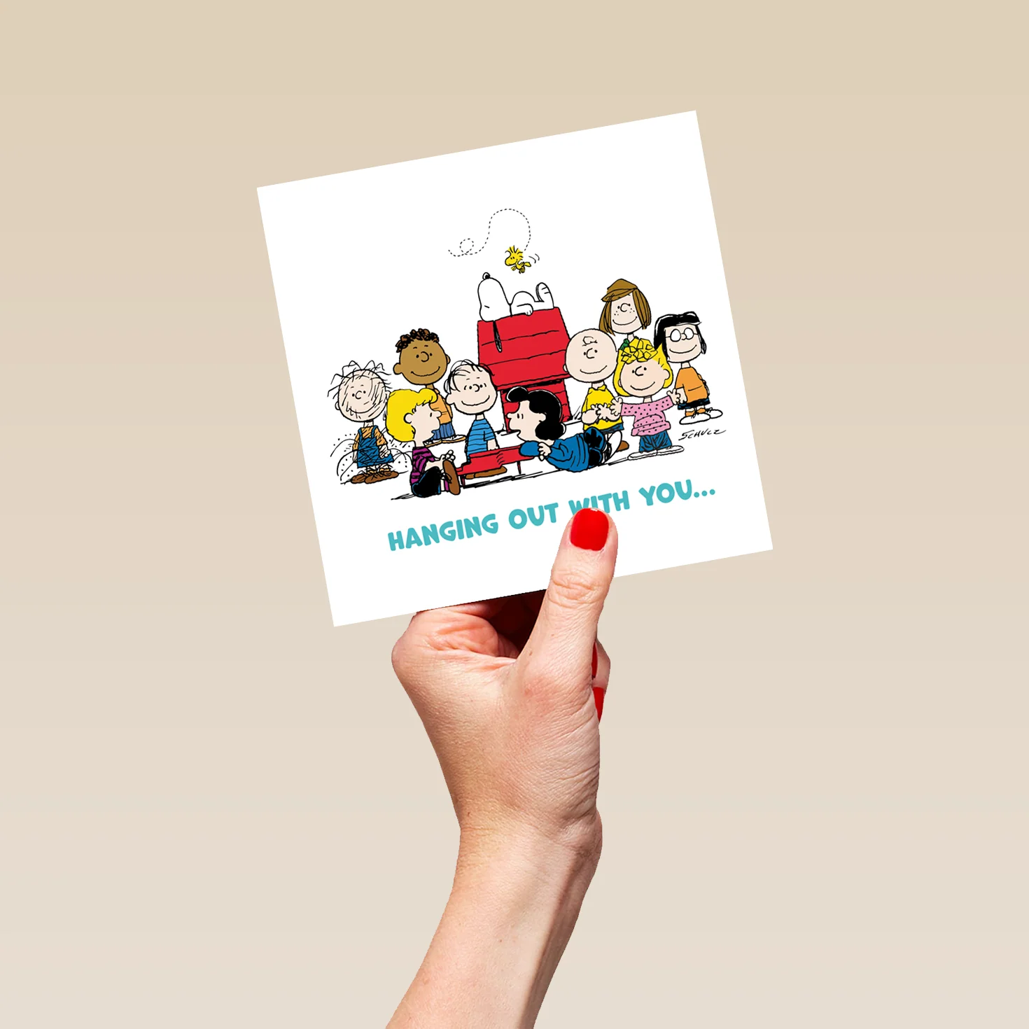 Personalised PEANUTS™️ 'Favourite Thing To Do' Just To Say Card - Image 5