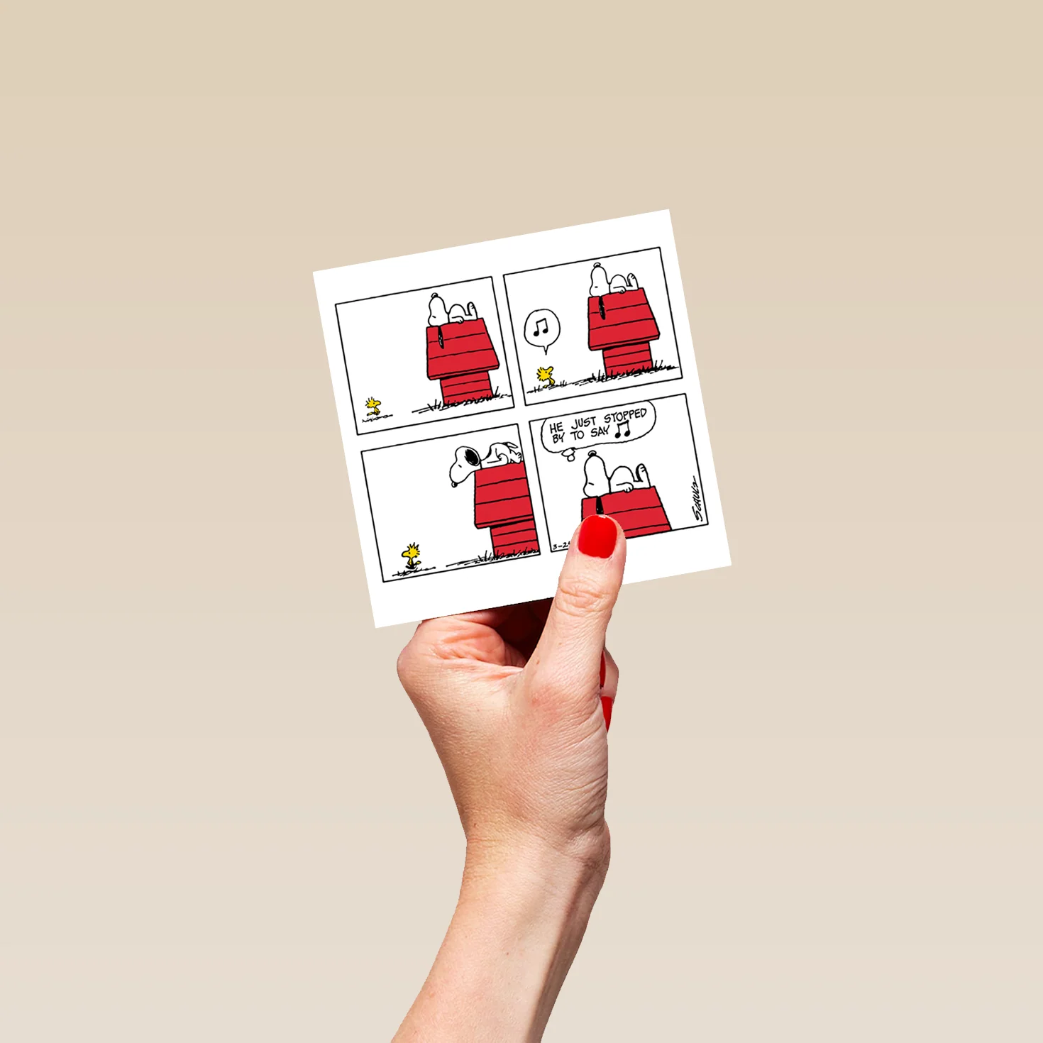 Personalised PEANUTS™️ 'Little Note' Just To Say Card - Image 4