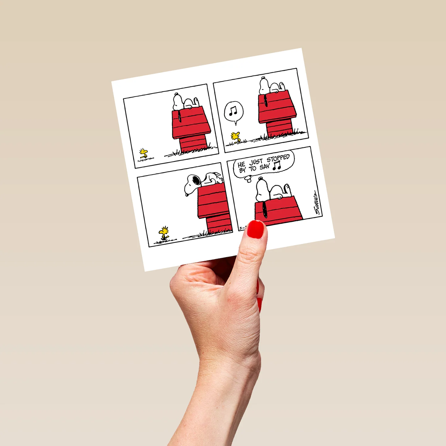 Personalised PEANUTS™️ 'Little Note' Just To Say Card - Image 5