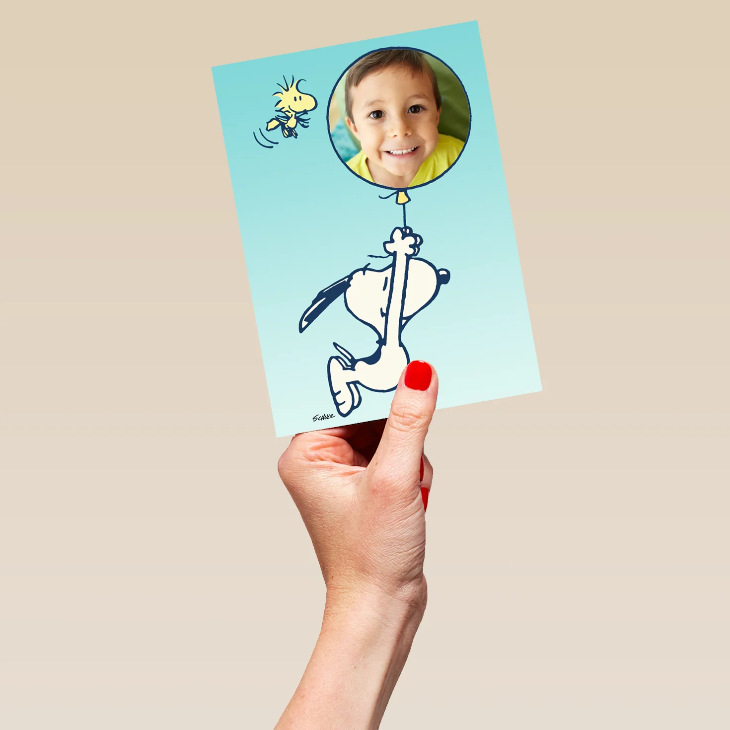 Personalised PEANUTS™ SNOOPY Balloon Photo Upload Card - Image 5