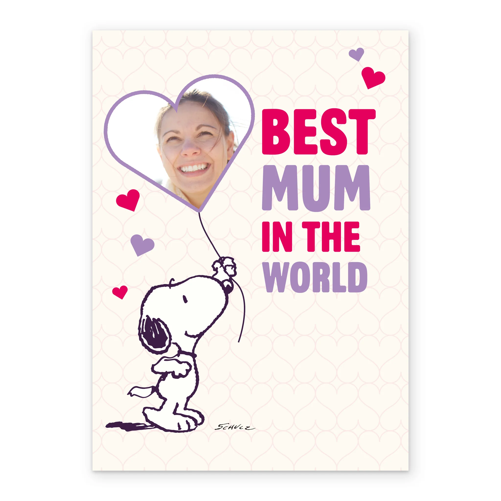 Personalised PEANUTS™ SNOOPY Best Mum in The World Mother's Day Photo Upload Card - Image 2