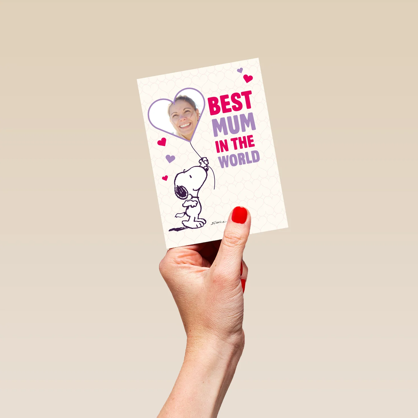 Personalised PEANUTS™ SNOOPY Best Mum in The World Mother's Day Photo Upload Card - Image 4