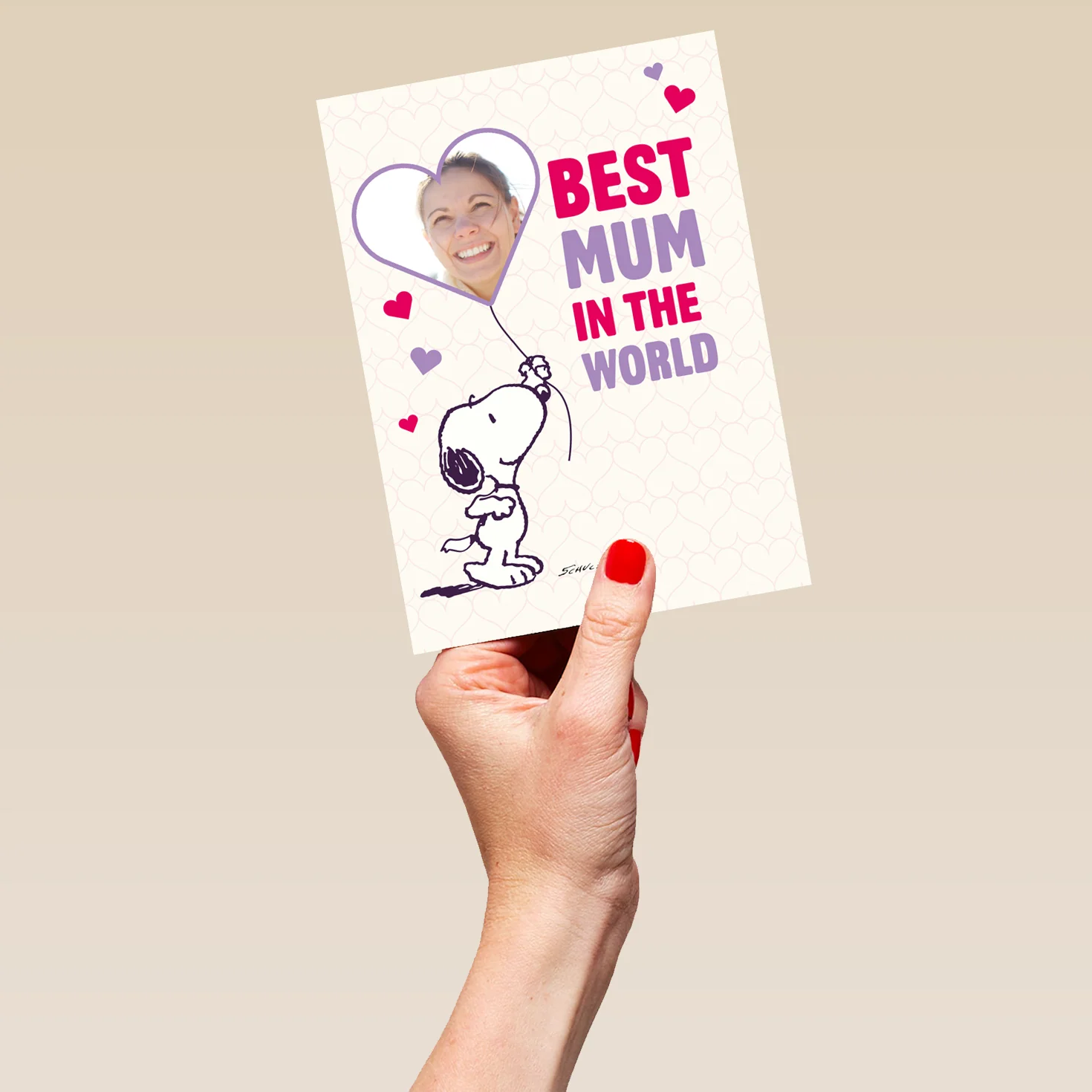 Personalised PEANUTS™ SNOOPY Best Mum in The World Mother's Day Photo Upload Card - Image 5