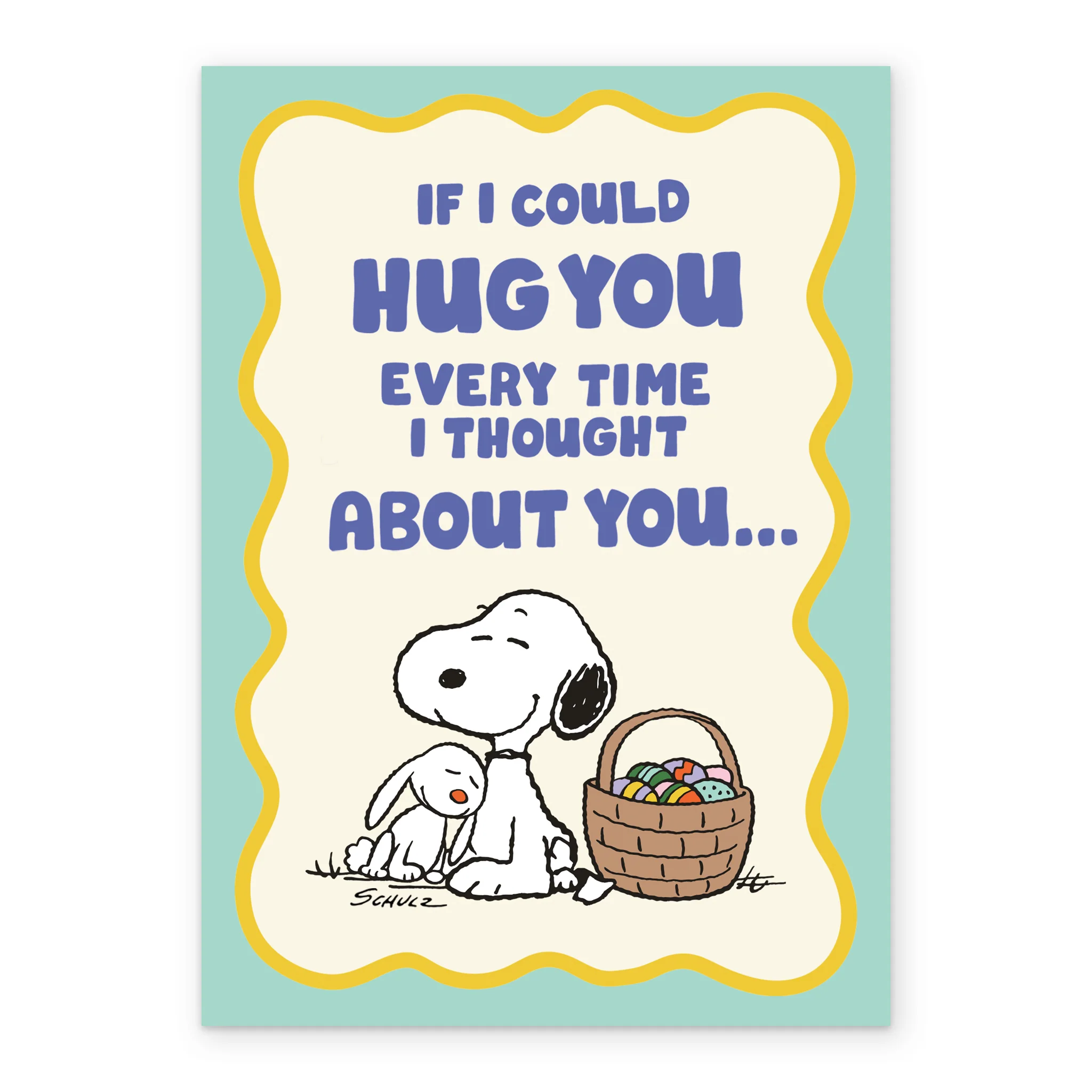 Personalised PEANUTS™ SNOOPY & Bunny Easter Card - Image 2