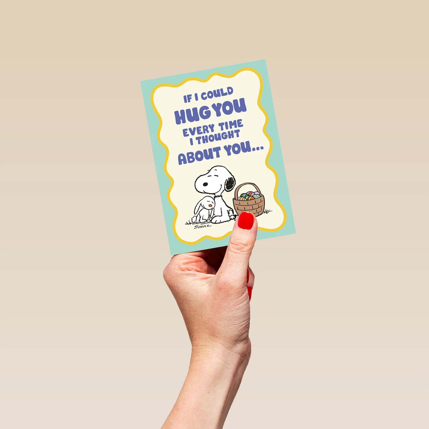 Personalised PEANUTS™ SNOOPY & Bunny Easter Card - Image 4