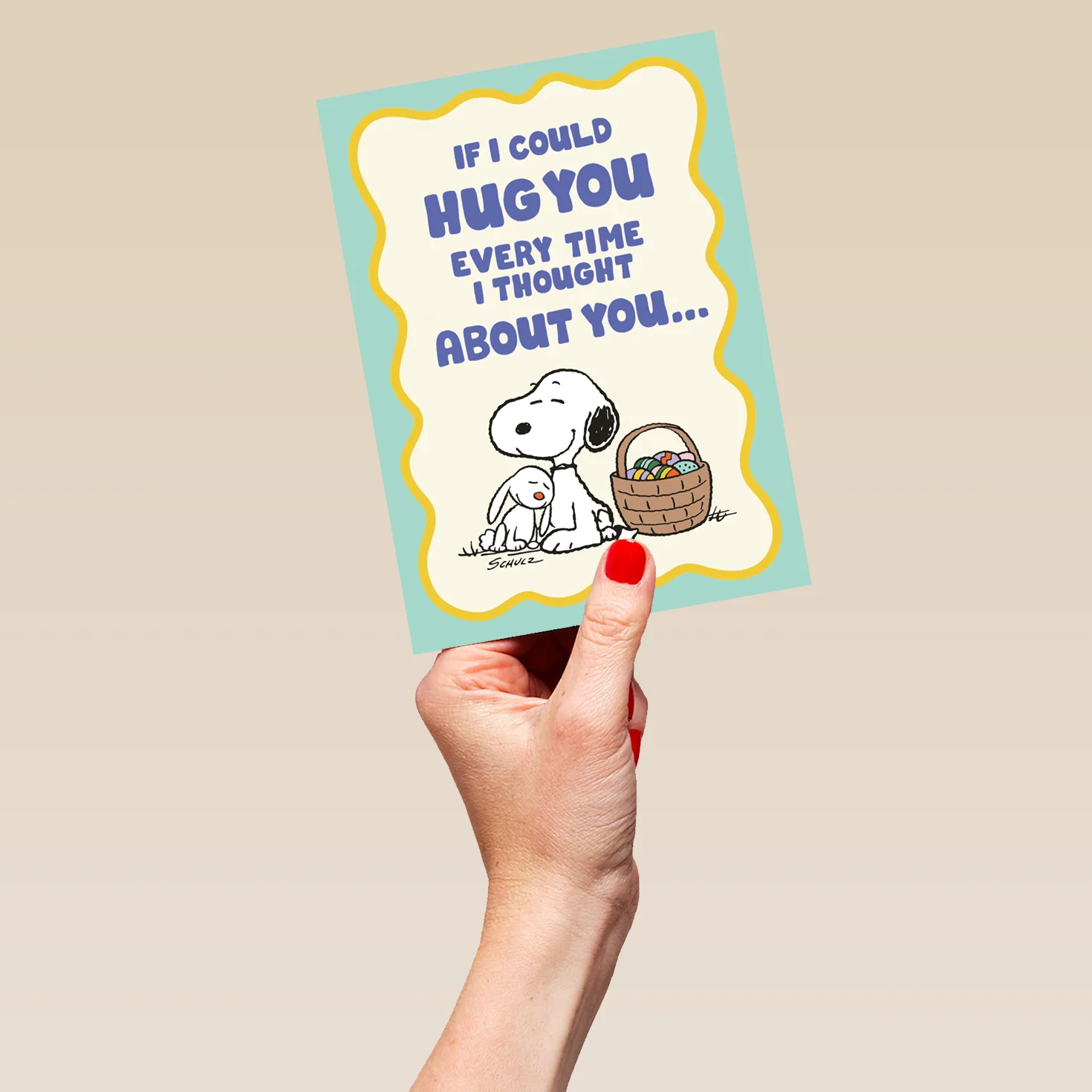 Personalised PEANUTS™ SNOOPY & Bunny Easter Card - Image 5