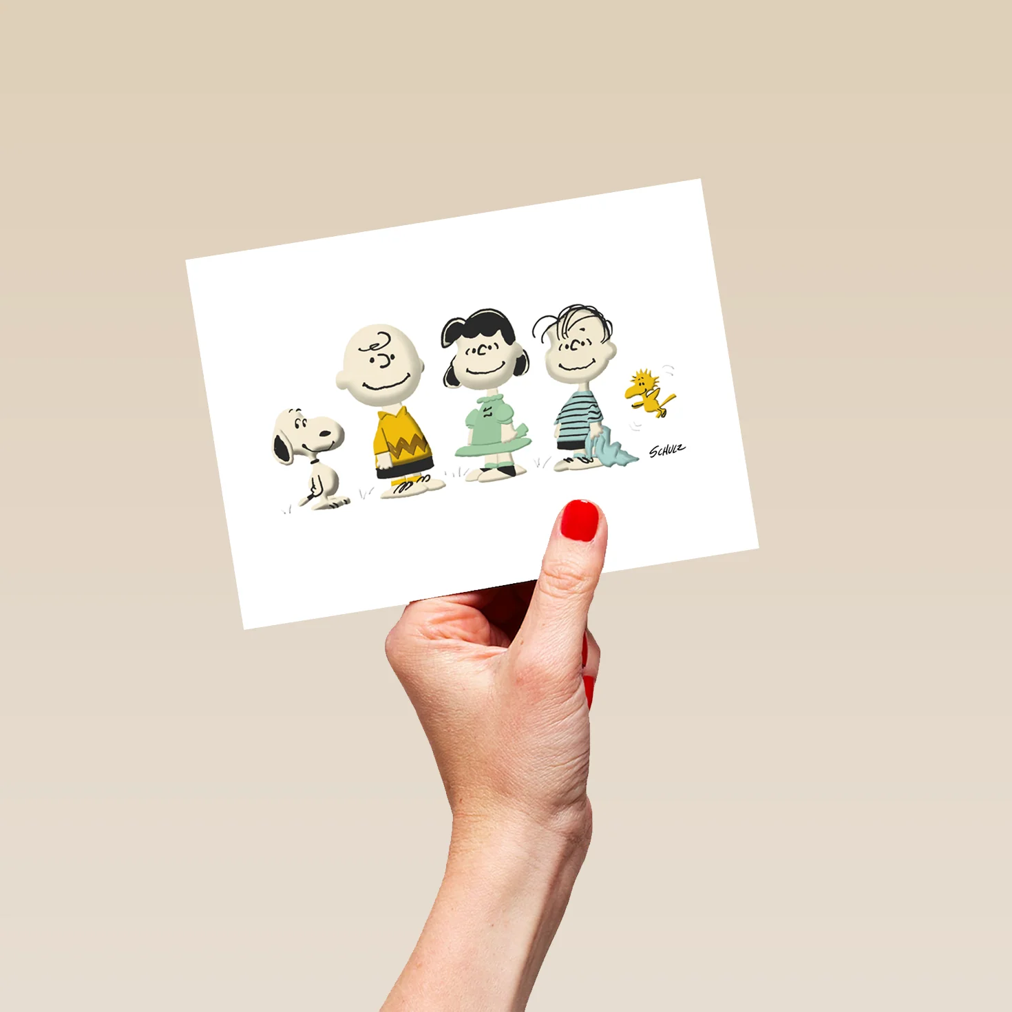 Personalised PEANUTS™️ 'Snoopy, Charlie Brown & Friends' Just To Say Card - Image 5