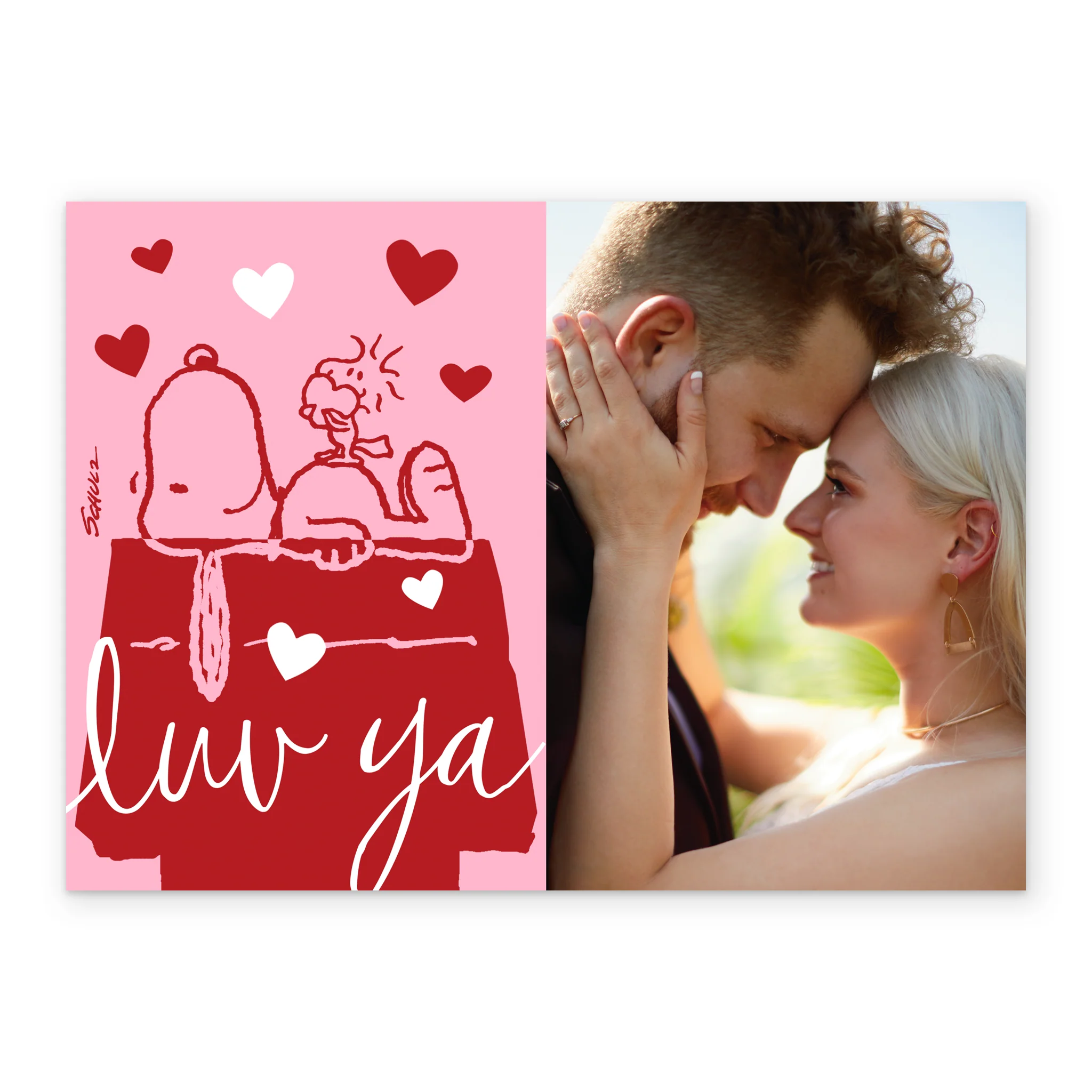 Personalised PEANUTS™ SNOOPY Dog House Photo Upload Valentine's Day Card - Image 2