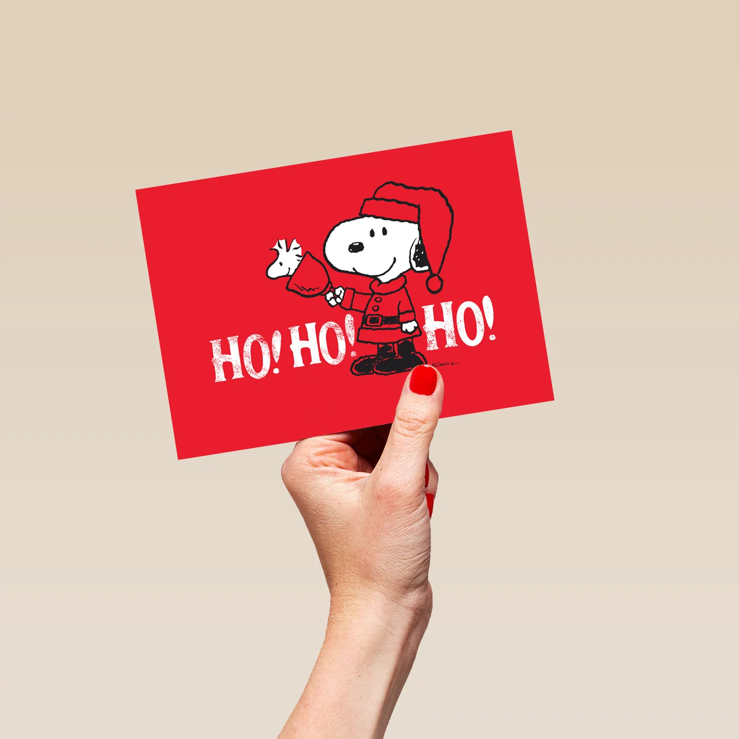 Personalised PEANUTS™ SNOOPY Ho Ho Ho Christmas Card - Image 5