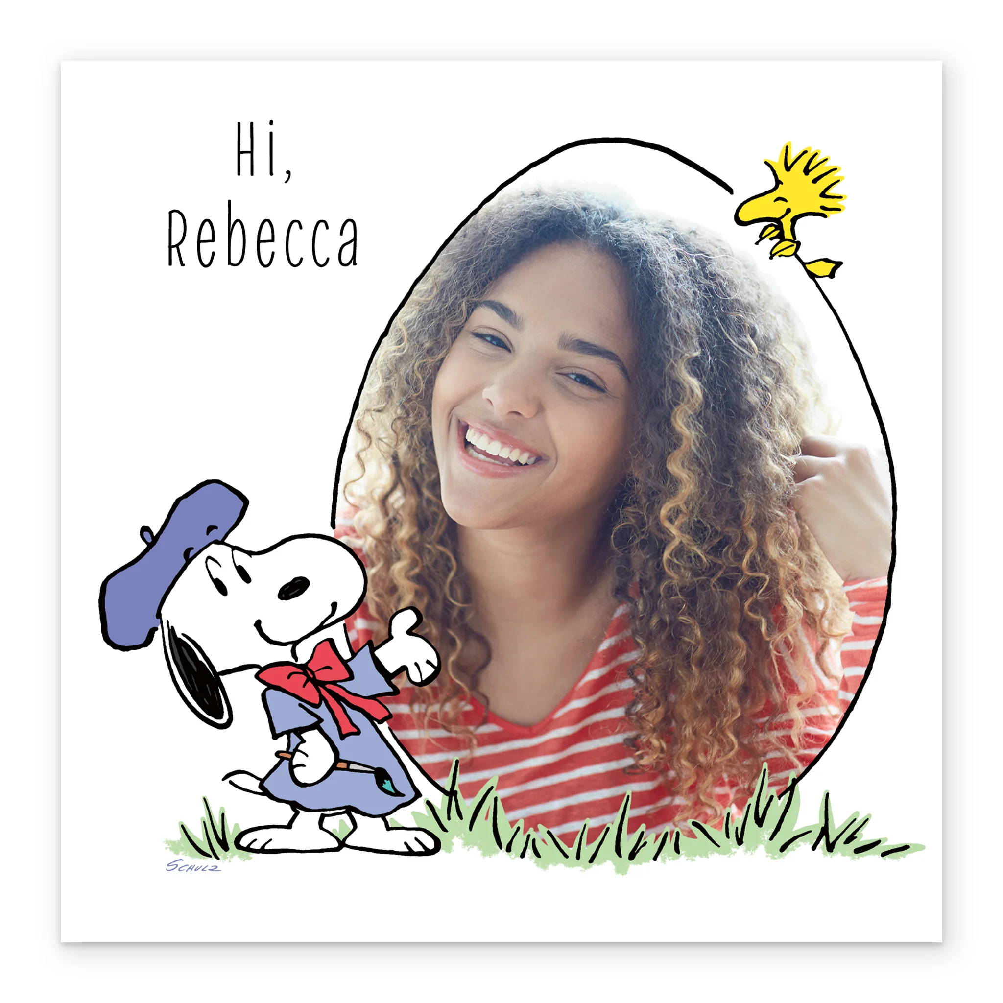 Personalised PEANUTS™ SNOOPY Paint Photo Upload Card - Image 2