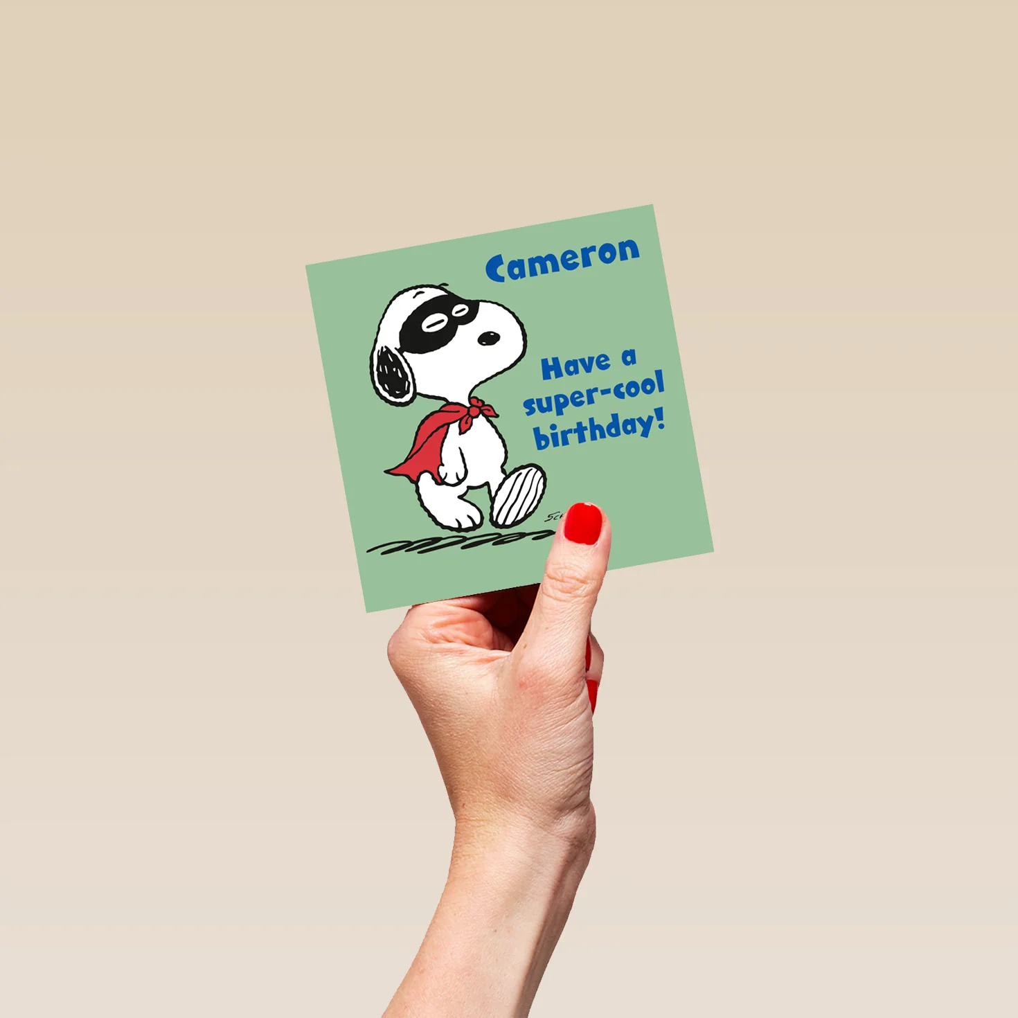Personalised PEANUTS™ SNOOPY Superhero Birthday Card - Image 4