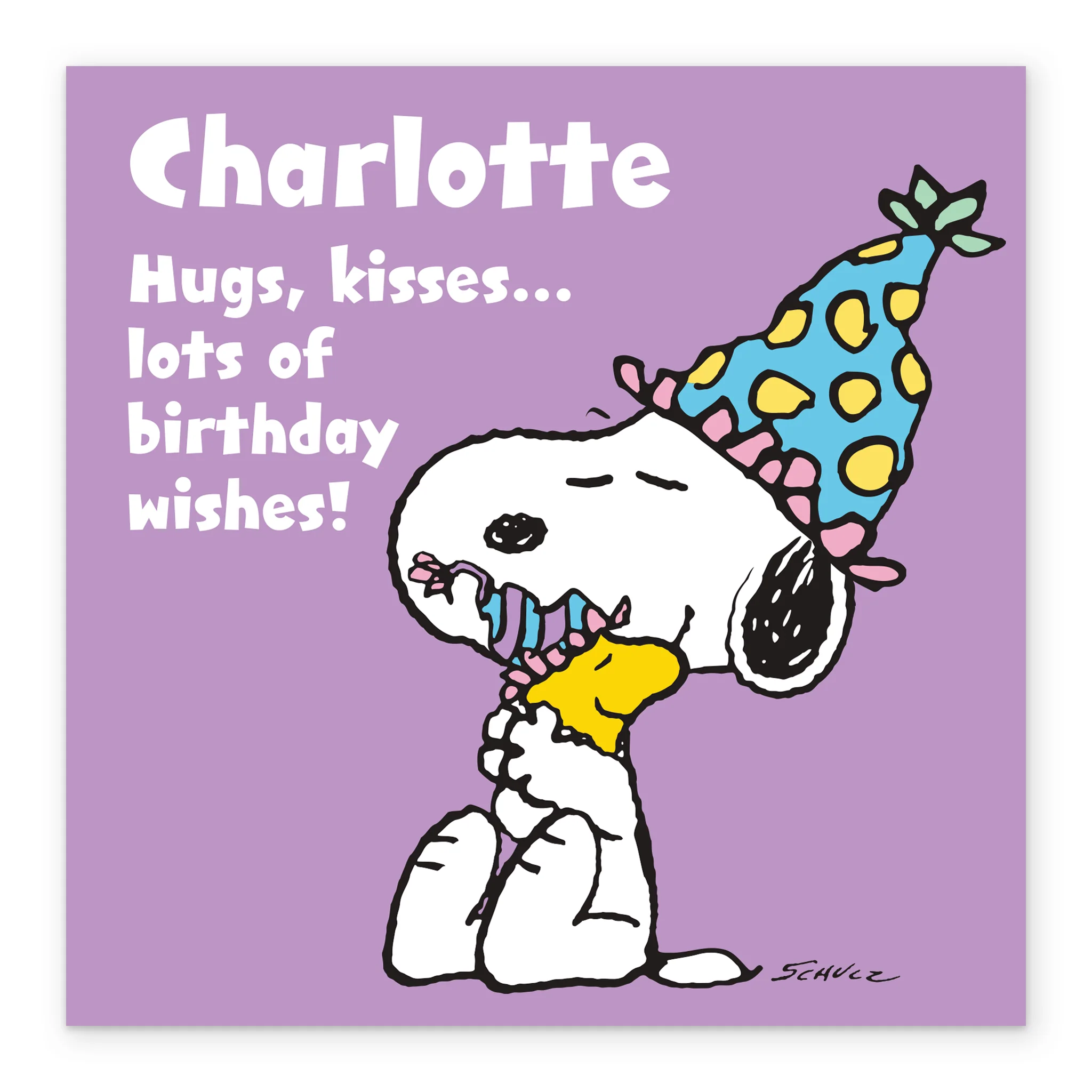 Personalised PEANUTS™ SNOOPY & Woodstock Birthday Card - Image 2
