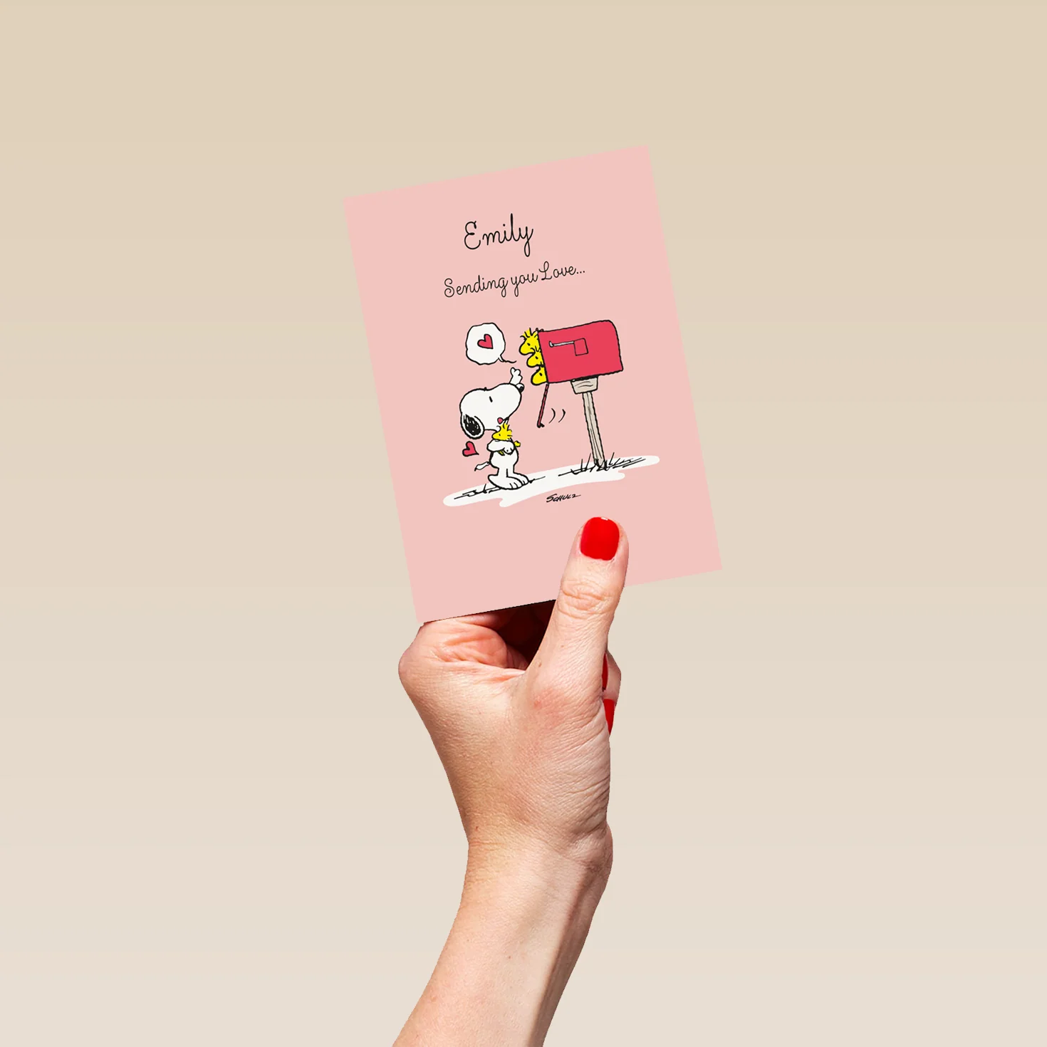 Personalised PEANUTS™ SNOOPY Woodstock Valentine's Day Card - Image 4