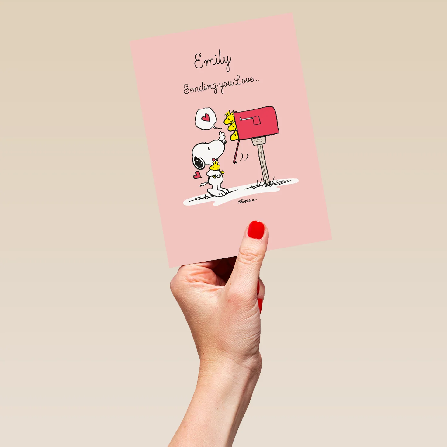 Personalised PEANUTS™ SNOOPY Woodstock Valentine's Day Card - Image 5