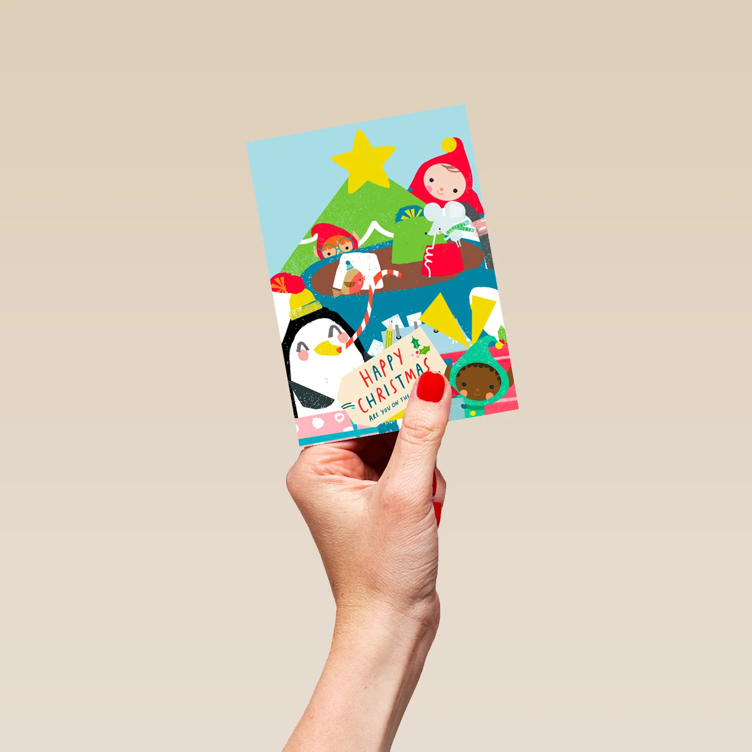 Personalised Penguin Chocolate Christmas Card - Image 4