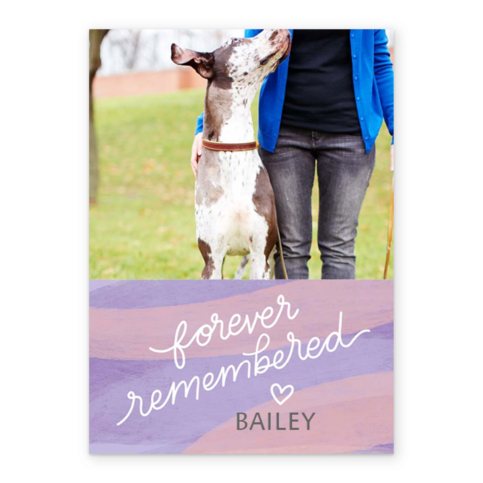 Personalised Pet Remembered Sympathy Photo Card - Image 2