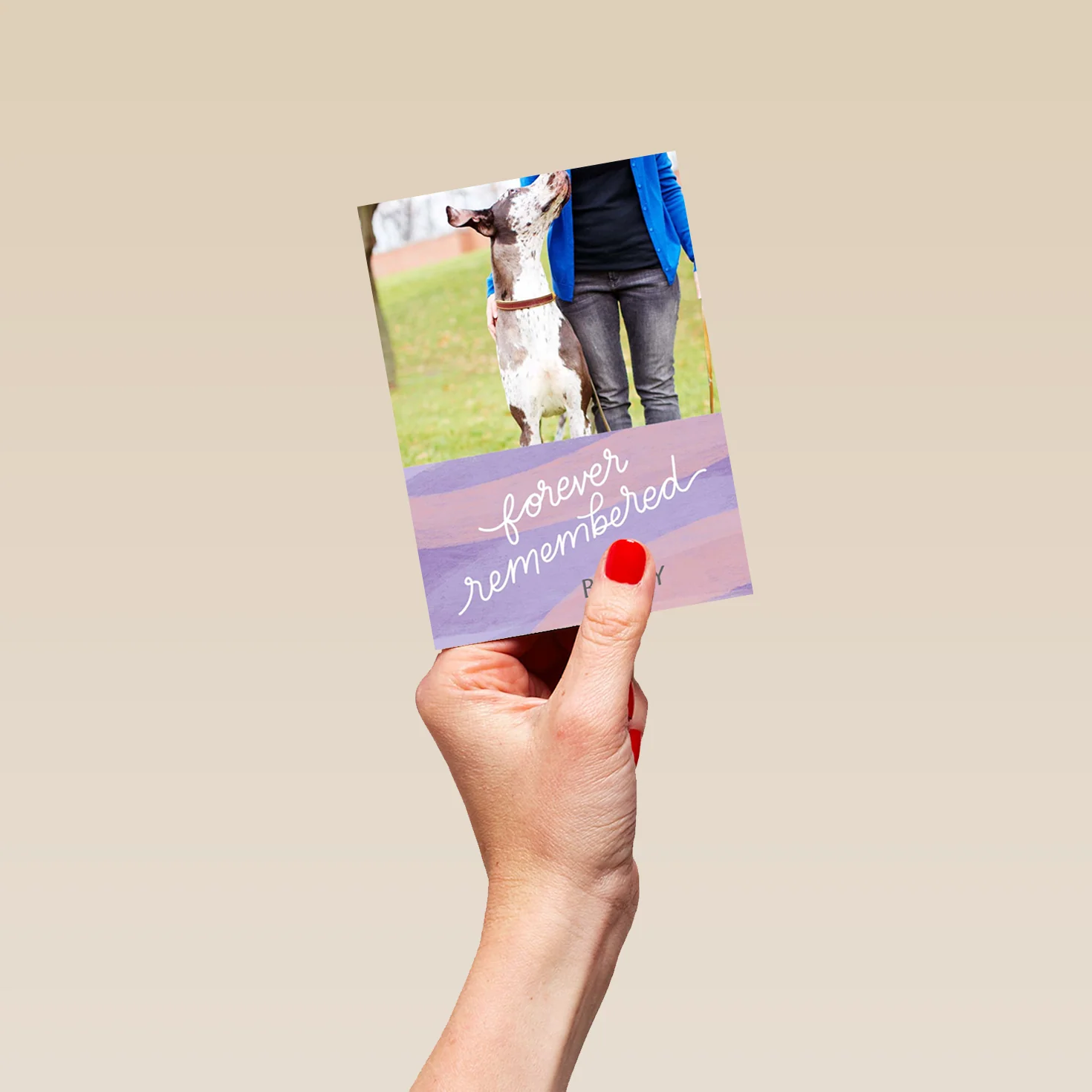 Personalised Pet Remembered Sympathy Photo Card - Image 4
