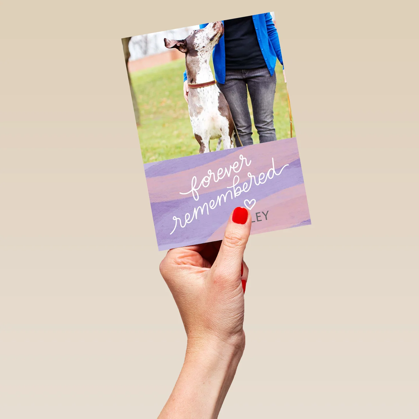 Personalised Pet Remembered Sympathy Photo Card - Image 5