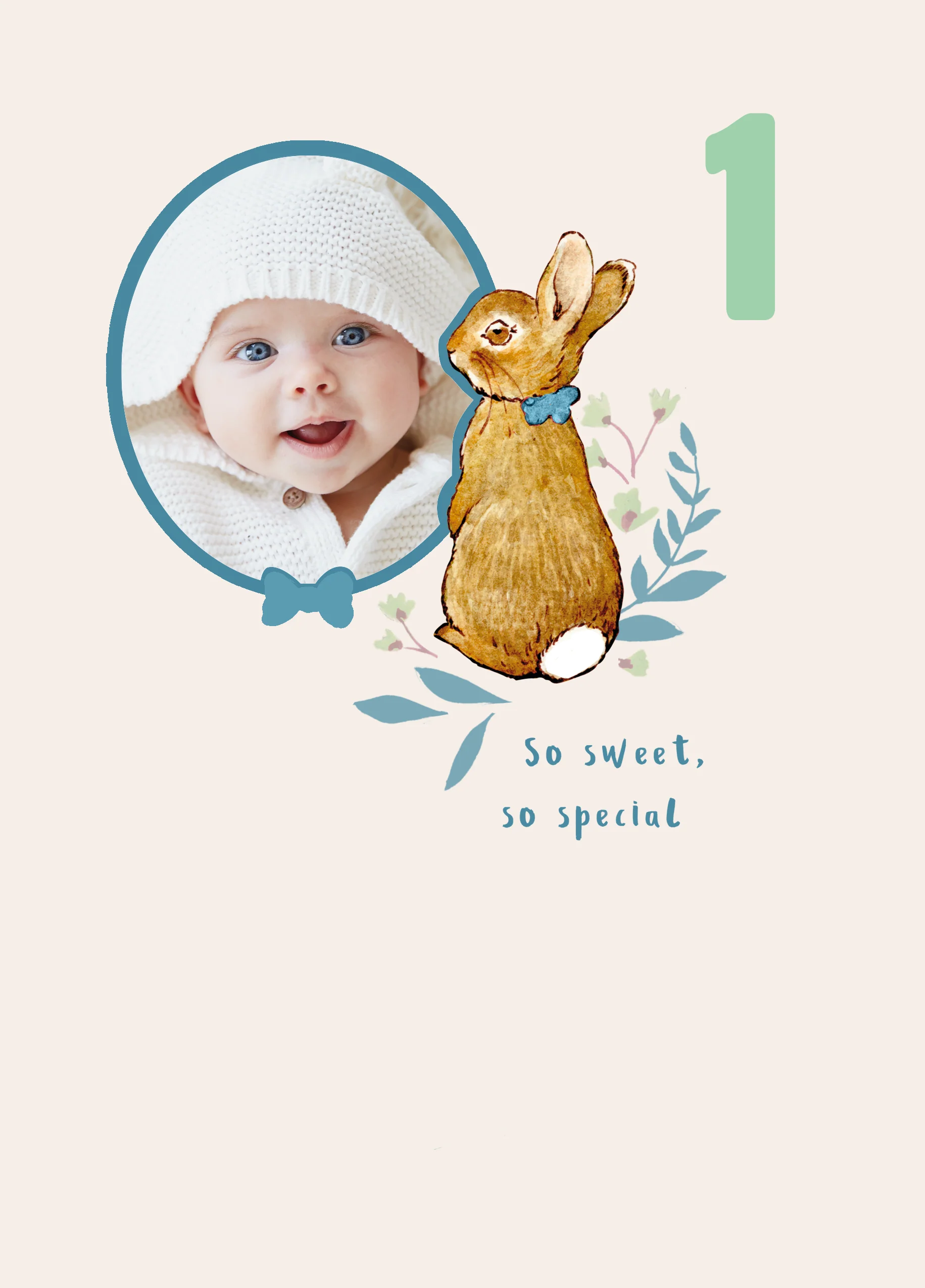 Personalised Peter Rabbit™ Photo Upload Birthday Card For Boys