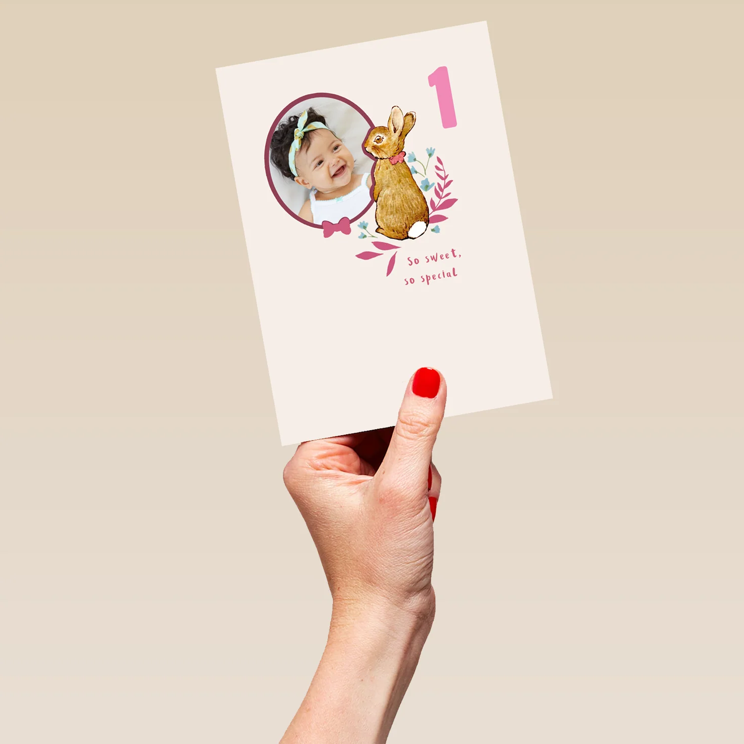 Personalised Peter Rabbit™ Photo Upload Birthday Card For Girls - Image 5