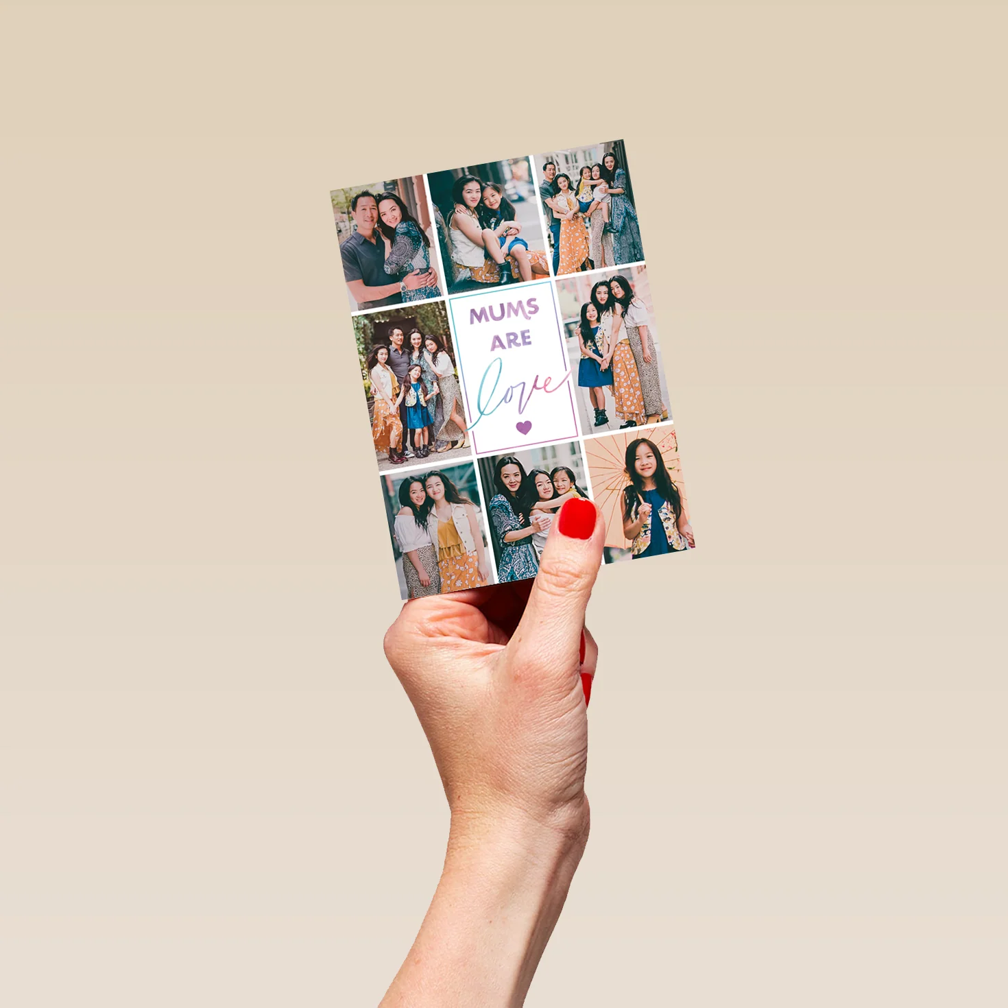 Personalised Photo Collage Upload Mother's Day Card - Image 4
