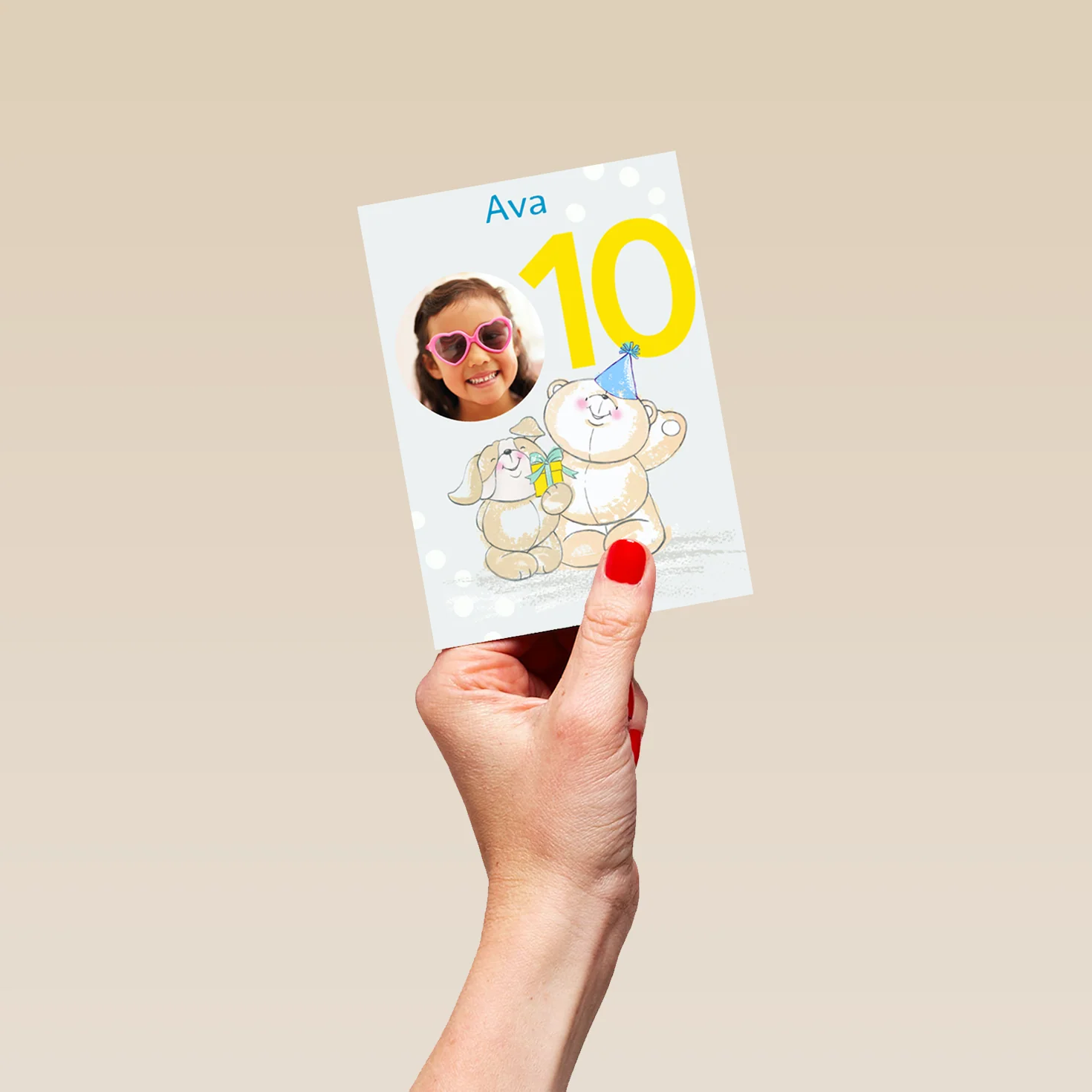 Personalised Photo Montage 10th Birthday Card - Image 4