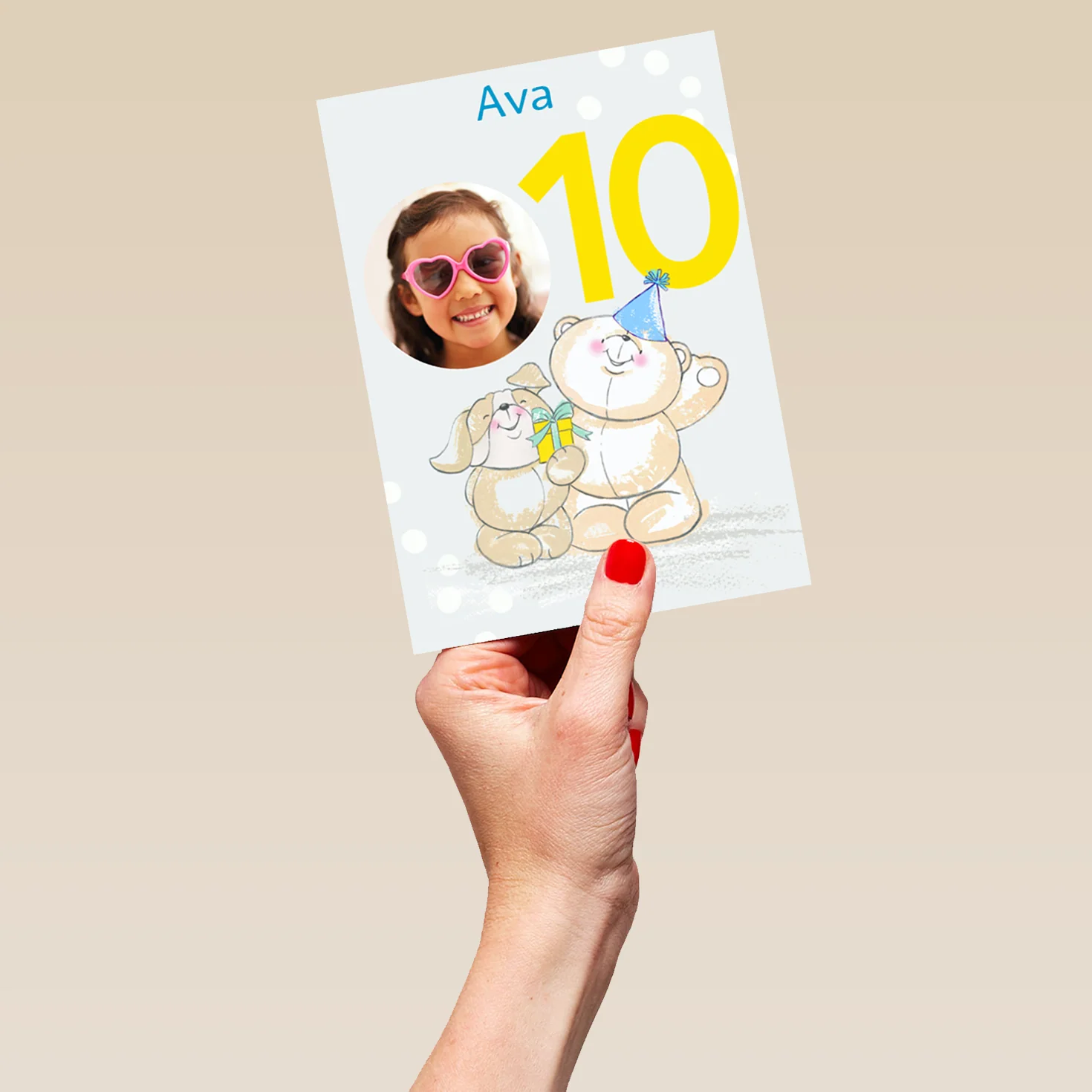 Personalised Photo Montage 10th Birthday Card - Image 5