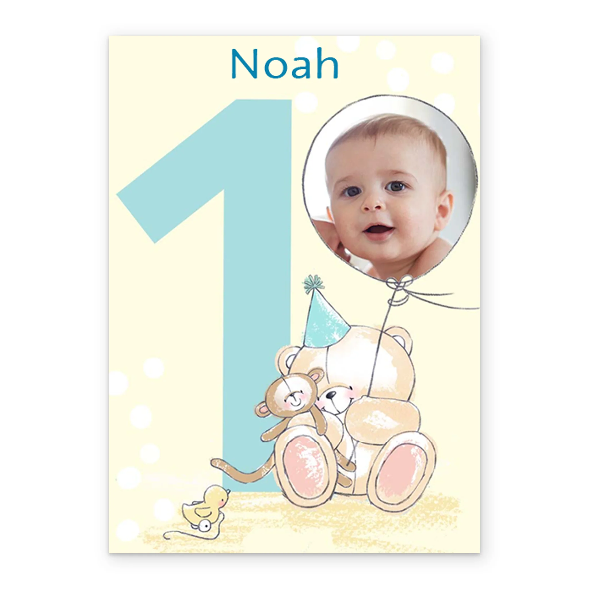 Personalised Photo Montage 1st Birthday Card - Image 2