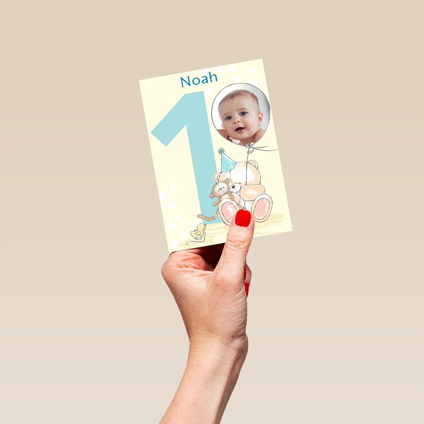 Personalised Photo Montage 1st Birthday Card - Image 4