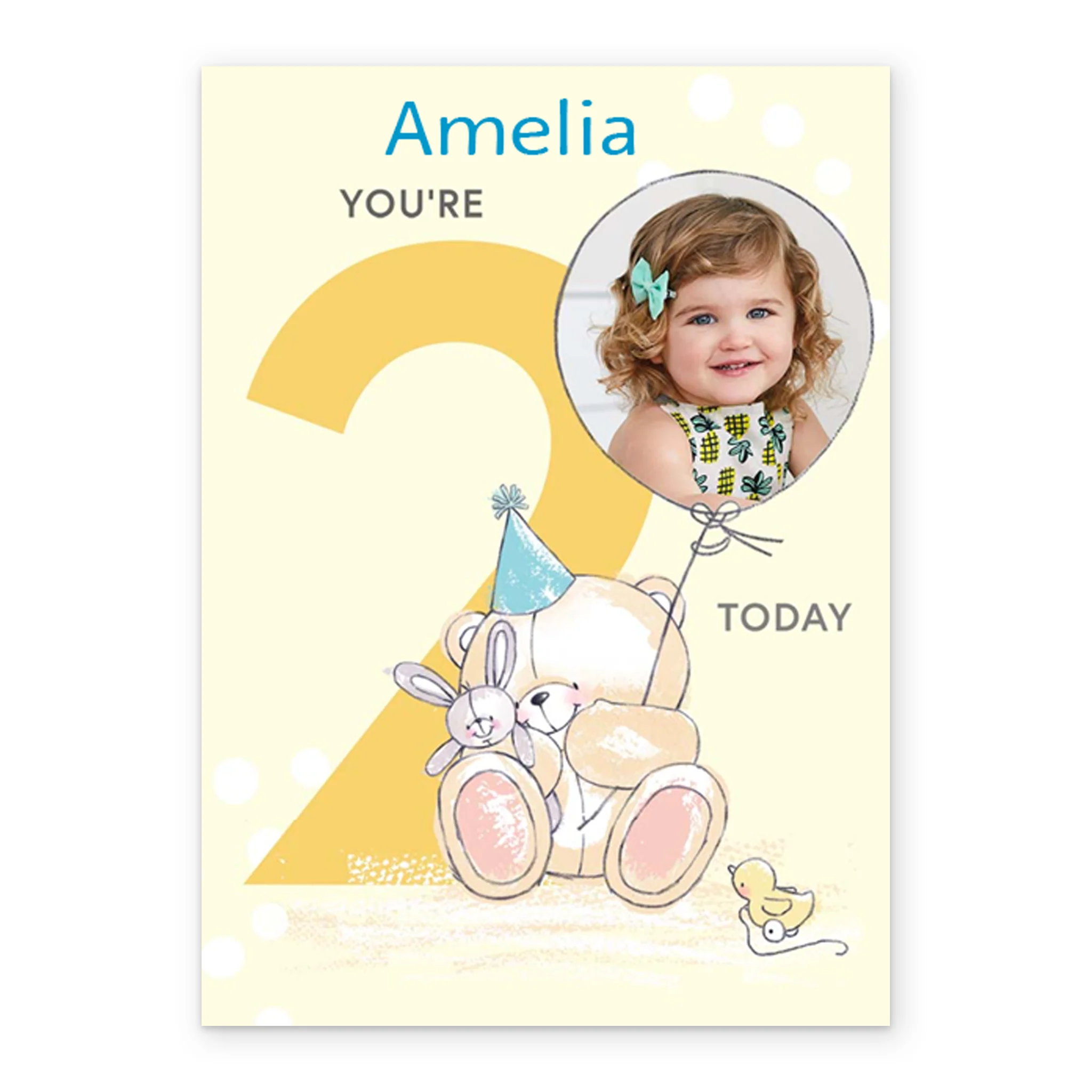 Personalised Photo Montage 2nd Birthday Card - Image 2