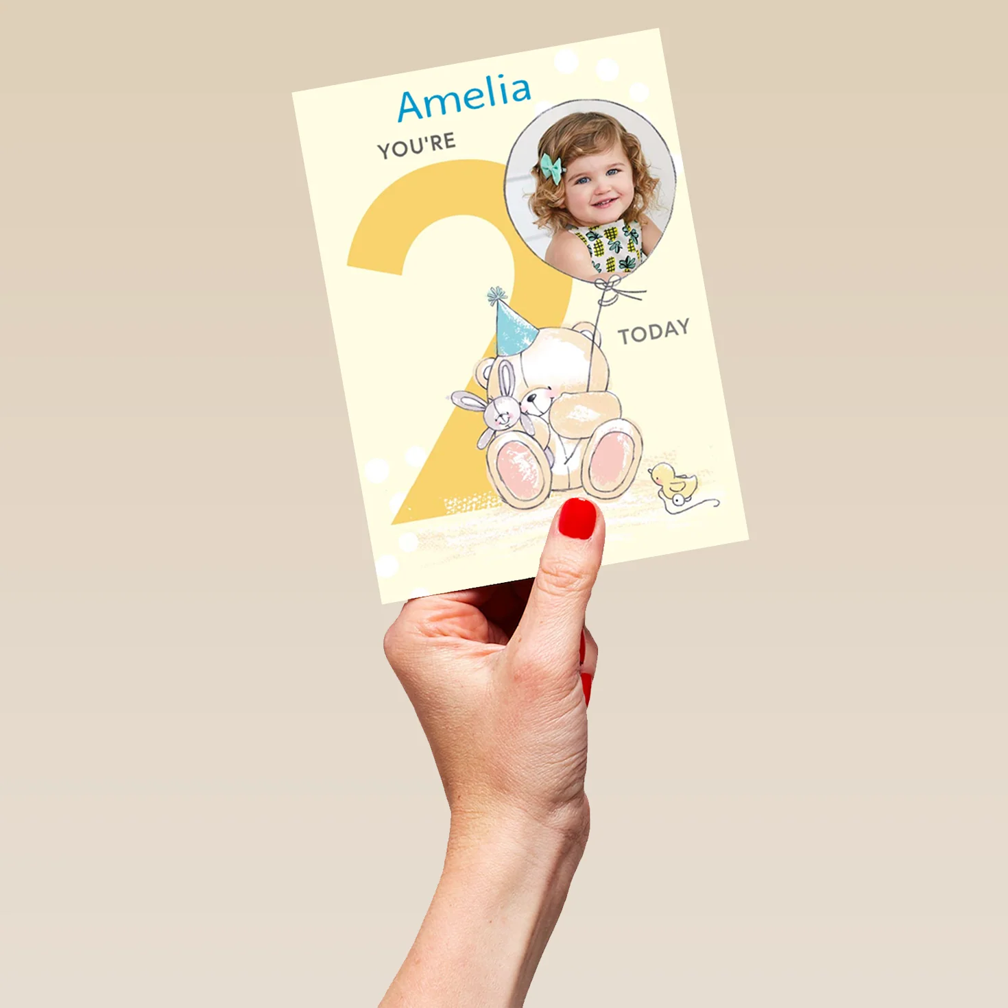 Personalised Photo Montage 2nd Birthday Card - Image 5