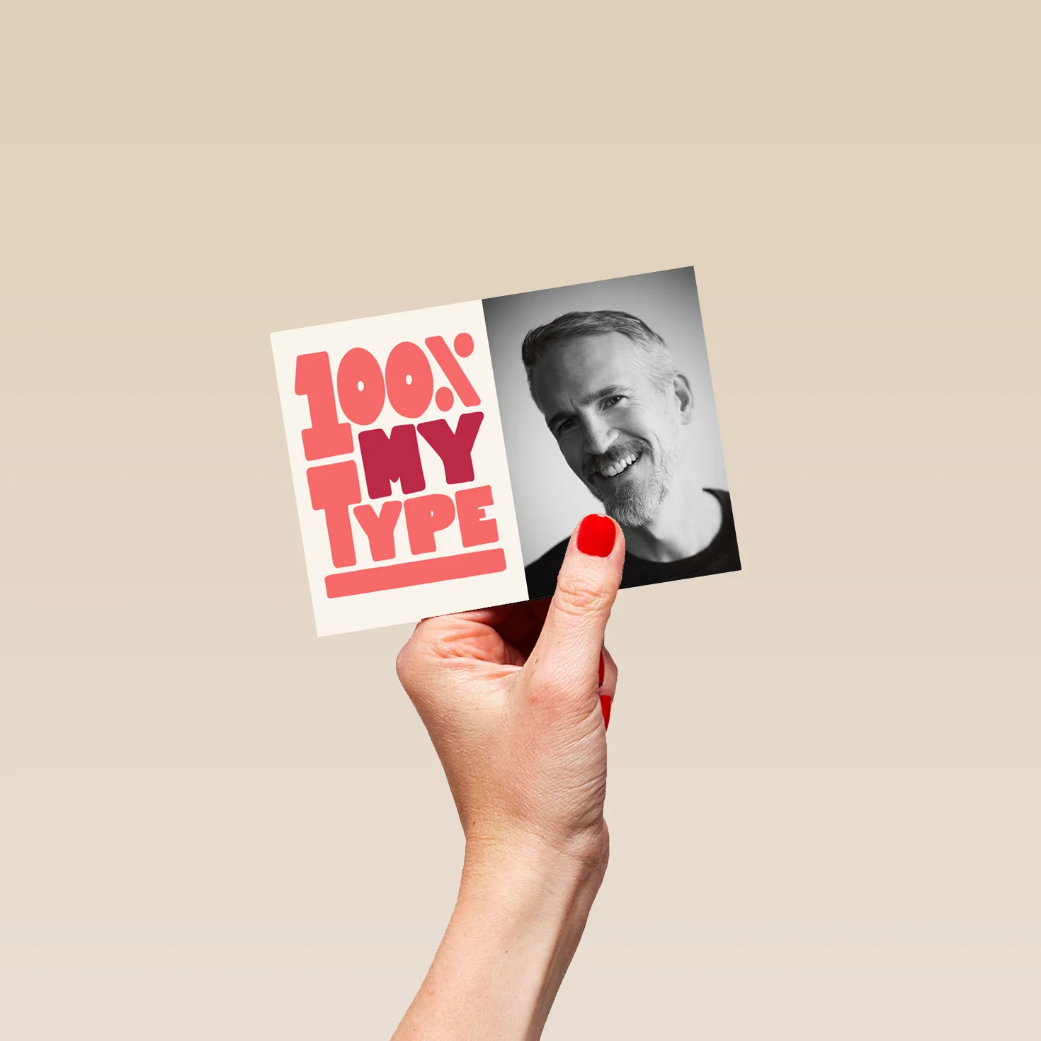 Personalised Photo Upload '100% My Type' Valentine's Day Card - Image 4