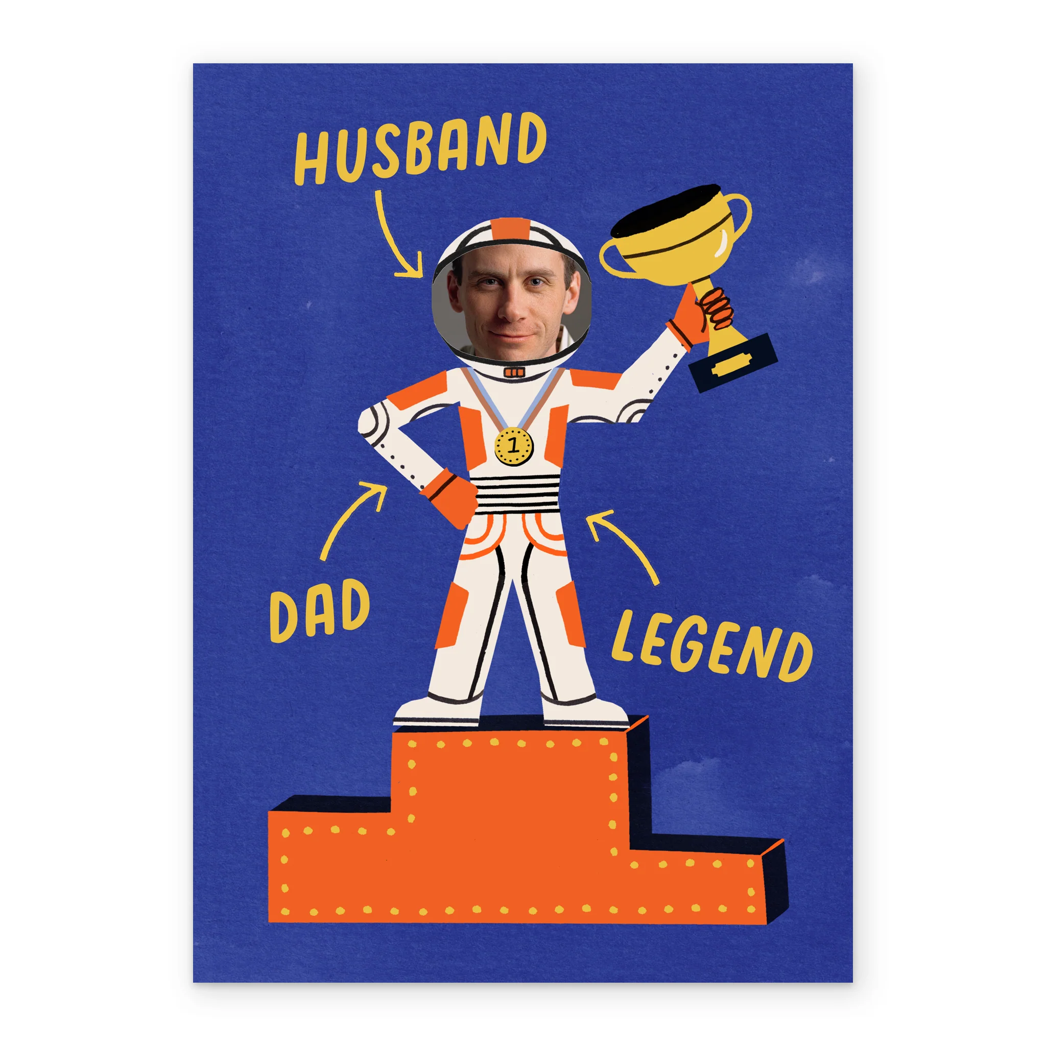Personalised Photo Upload Andy's Man Club Husband, Dad, Legend Birthday Card - Image 2