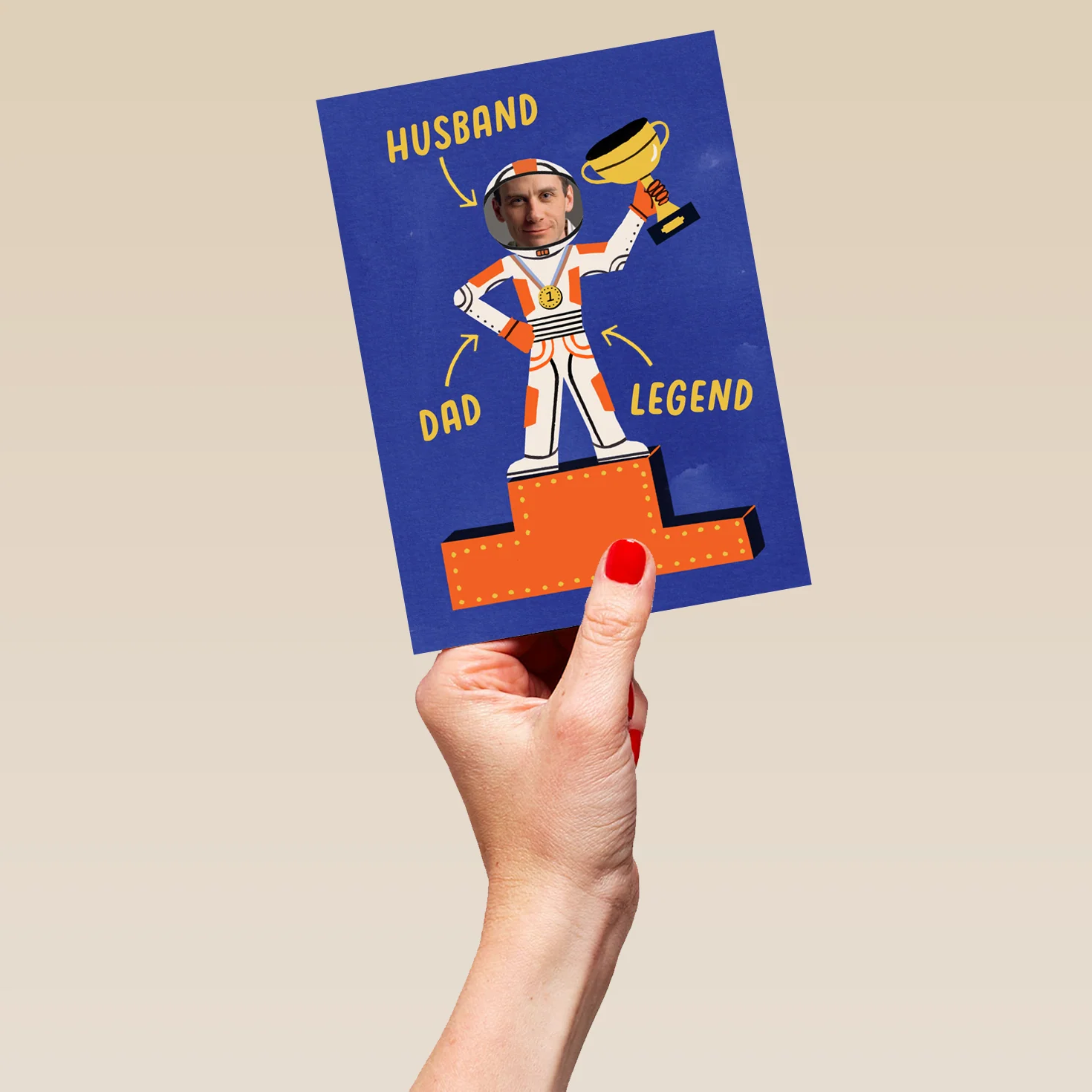 Personalised Photo Upload Andy's Man Club Husband, Dad, Legend Birthday Card - Image 5