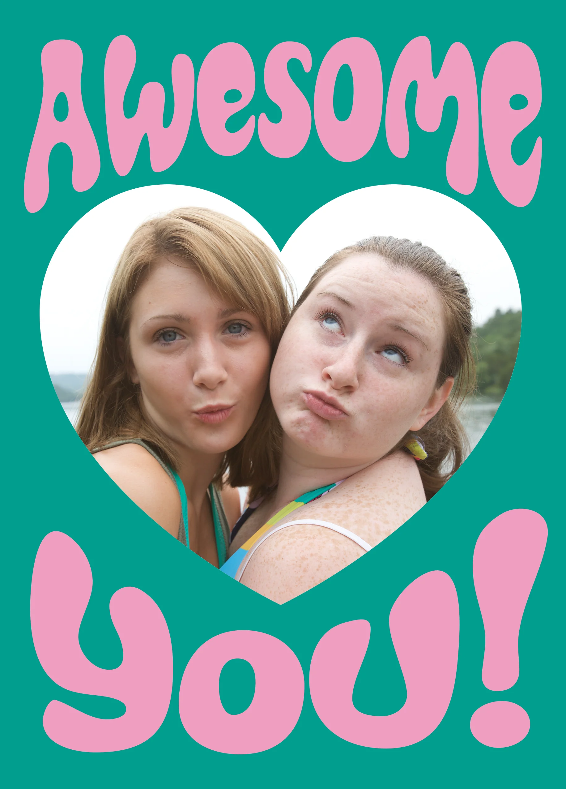 Personalised Photo Upload 'Awesome You!' Birthday Card