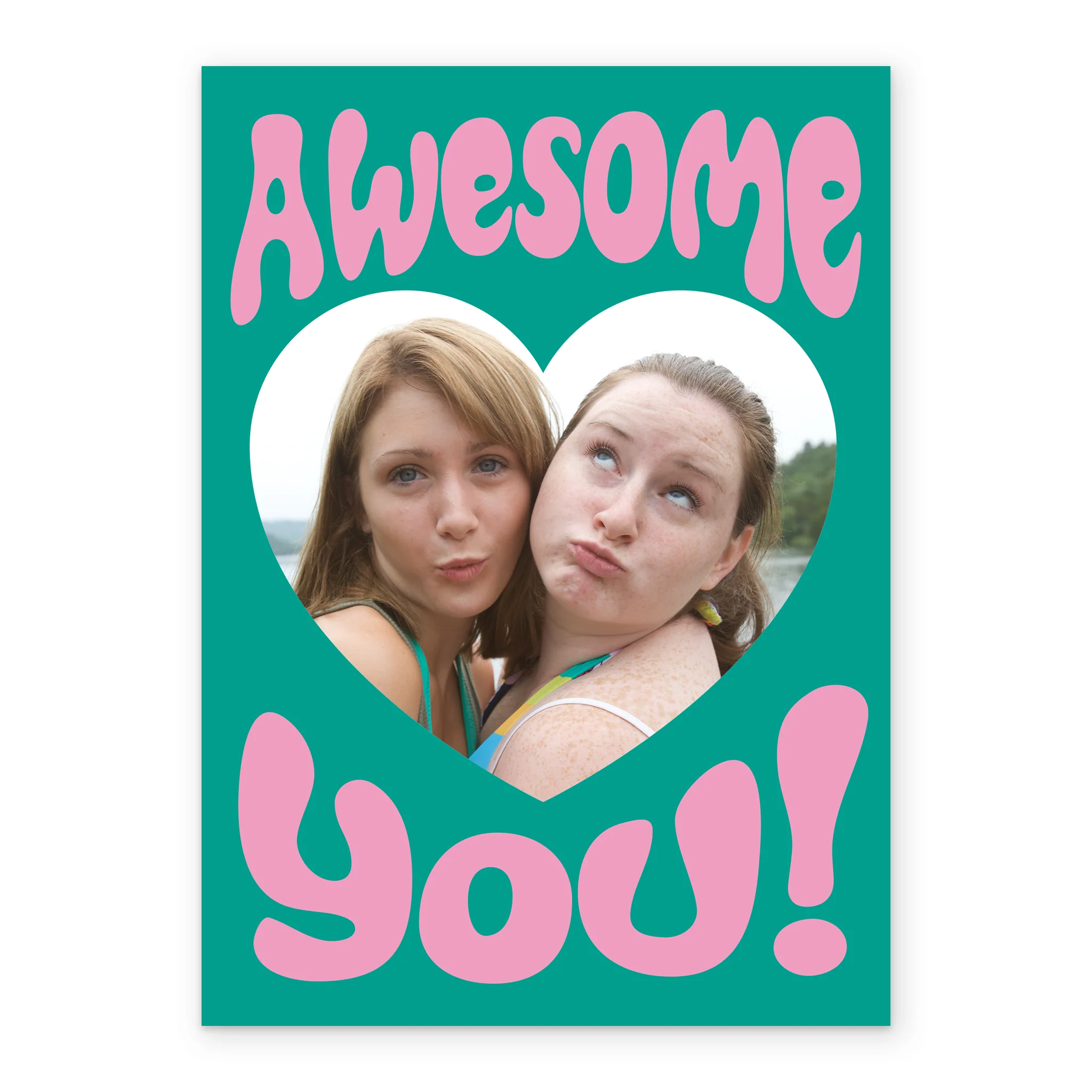 Personalised Photo Upload 'Awesome You!' Birthday Card - Image 2