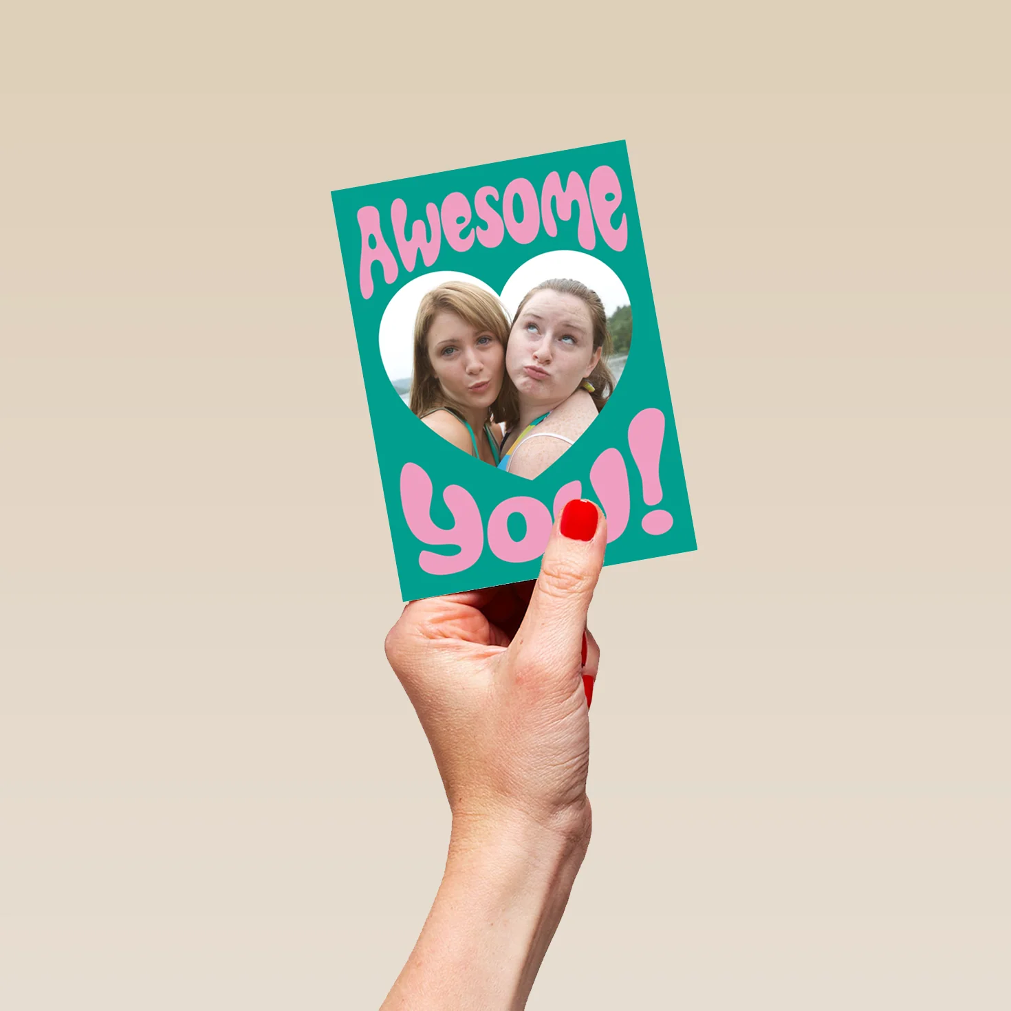 Personalised Photo Upload 'Awesome You!' Birthday Card - Image 4