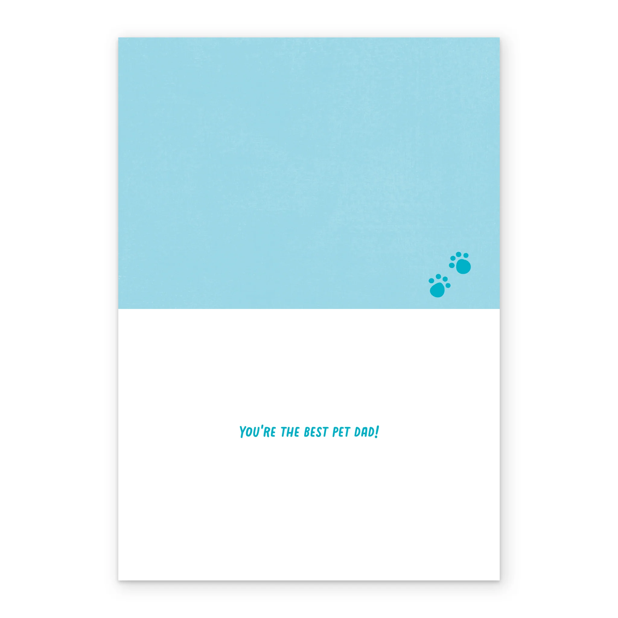 Personalised Photo Upload Blue Father's Day Card from the Dog - Image 3