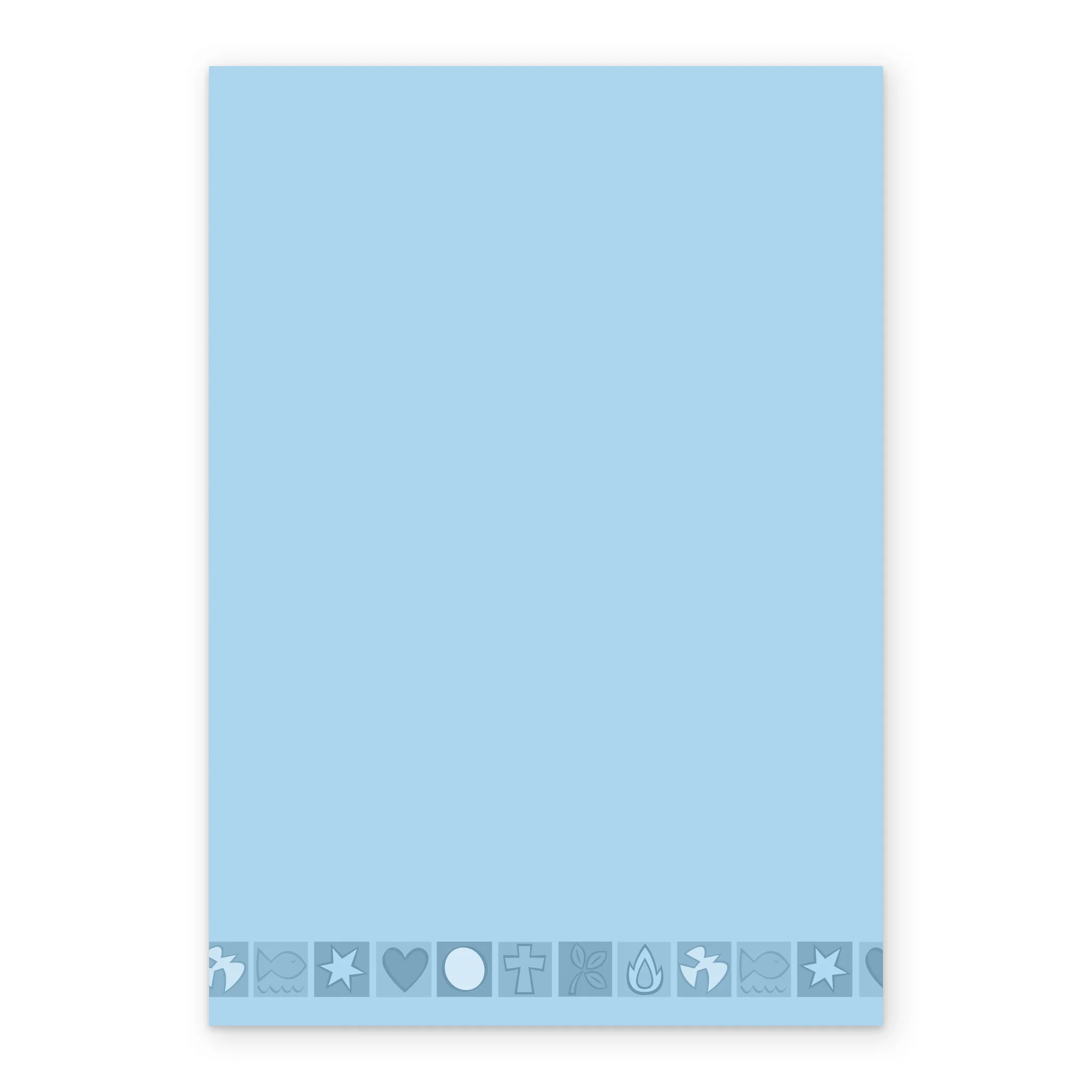 Personalised Photo Upload Blue Religious Icons First Communion Card - Image 3