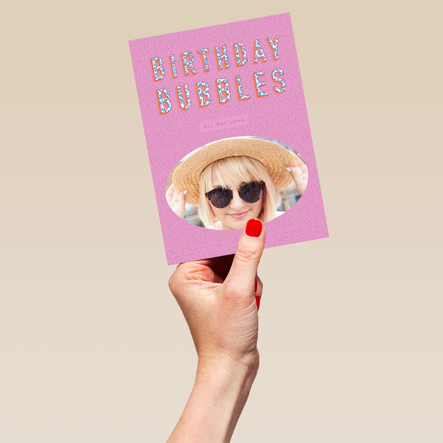 Personalised Photo Upload Bubbles Birthday Card - Image 5