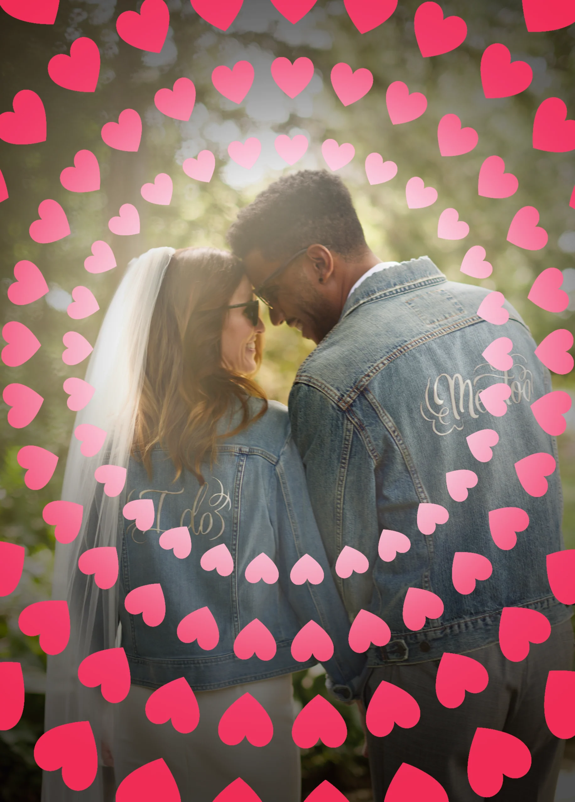 Personalised Photo Upload Circles of Hearts Valentine's Day Card